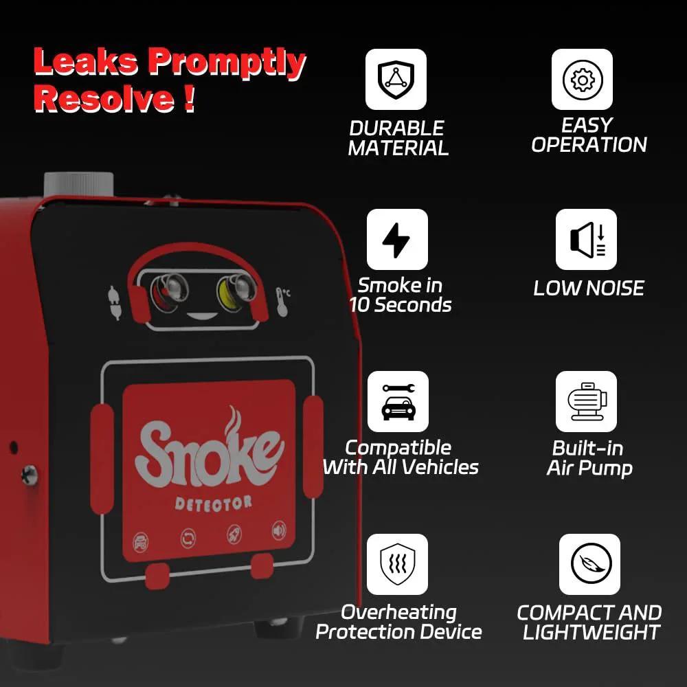 Professional EVAP And Vacuum Leak Detection Smoke Tester Kit For Auto Repair Shops And Automotive Technicians in black and red