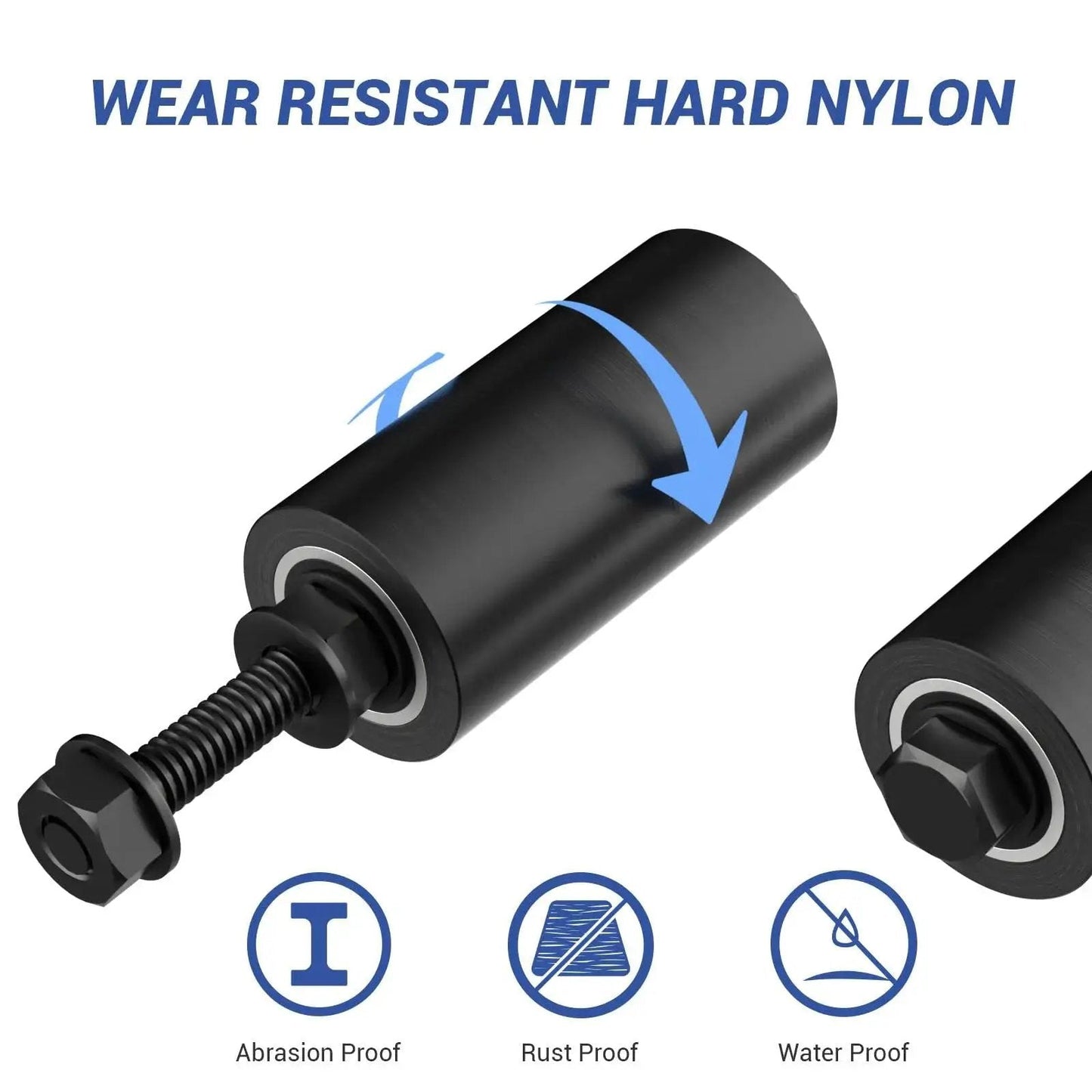 Adjustable Slide Gate Guide Roller For Heavy Duty Sliding Gates, 3 Inch Thickening Metal Bracket With Quiet Nylon Wheel