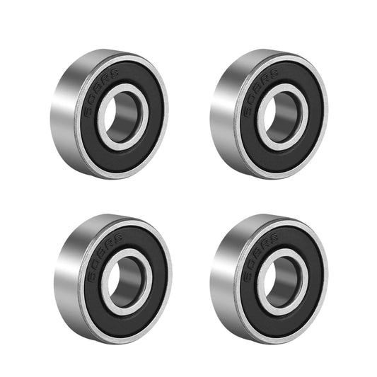 4 Pack 608-2RS Ball Bearings With Rubber Seals Dual Shielded 8mm By 22mm By 7mm For Skateboards Inline Skates Longboards Scooters And Roller Blades Delivers Durable Carbon Steel Construction And Smooth Quiet Rotation