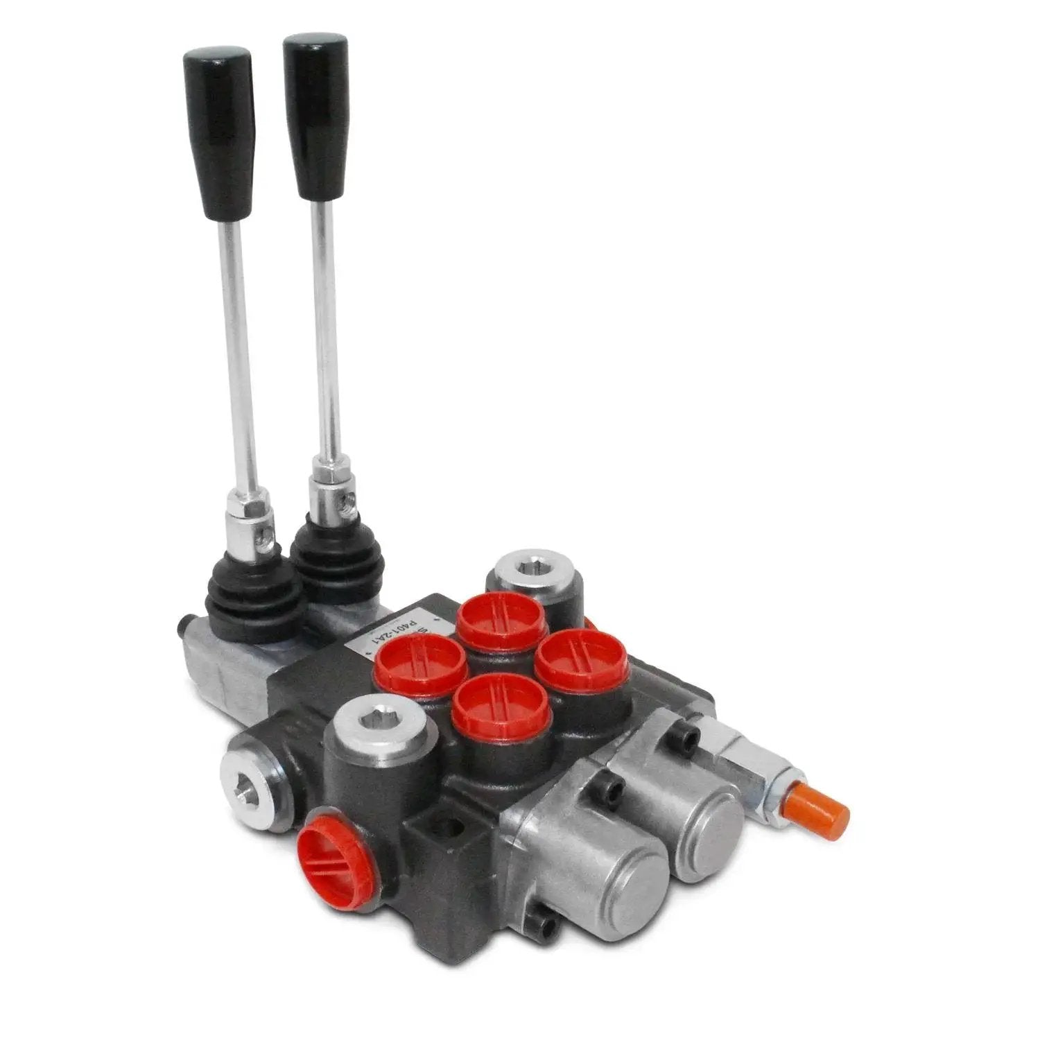 Open Center Monoblock Hydraulic Directional Valve With Two Spool, 11 GPM Flow, 3625 PSI Max, SAE Ports, side view