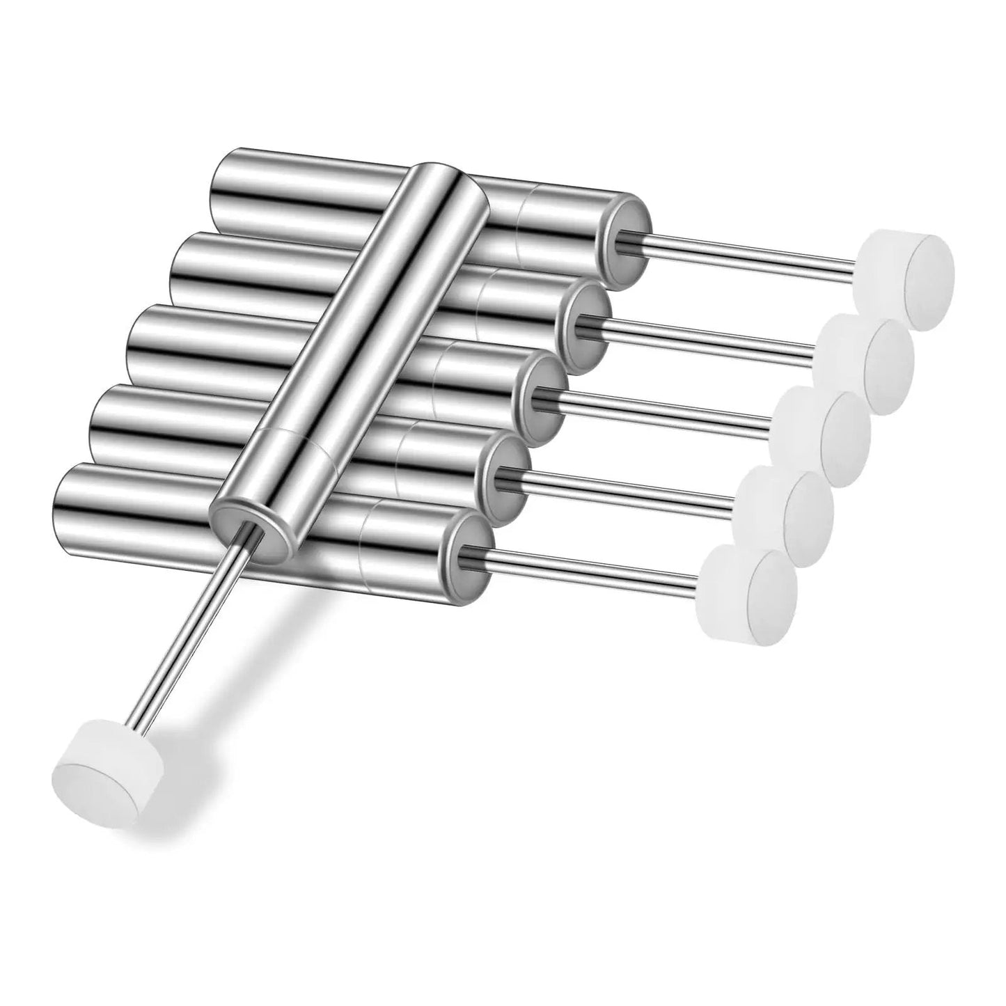 Soft Close Damper For Trash Can Lids, 6 Pack Hydraulic Lid Piston With Quiet Close Buffer, Replacement Lid Hinge, durable nickel-plated iron