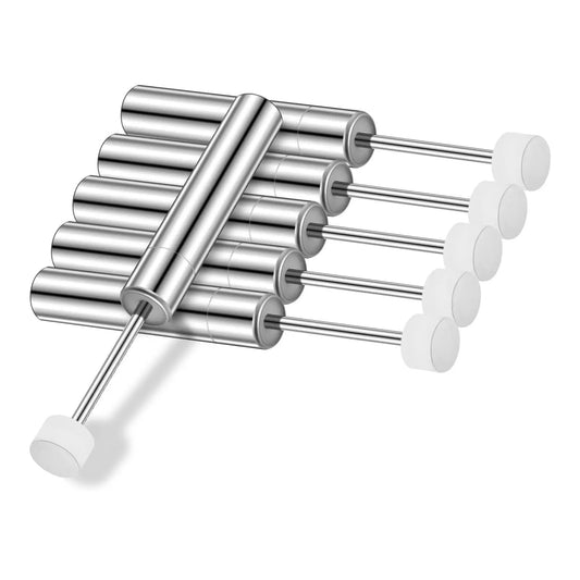 Soft Close Damper For Trash Can Lids, 6 Pack Hydraulic Lid Piston With Quiet Close Buffer, Replacement Lid Hinge, durable nickel-plated iron