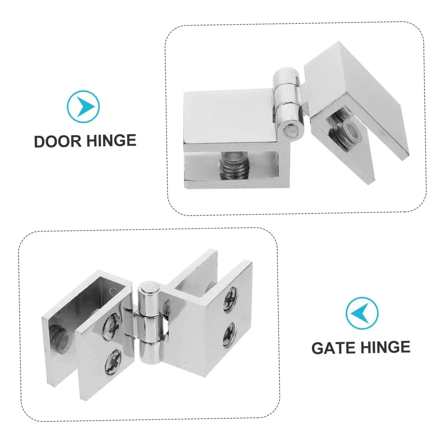 Set Of Four Heavy Duty Glass Door Hinges For Cabinets And Bookcases Perfect For Wine Cabinets And Home Use With High Load Bearing