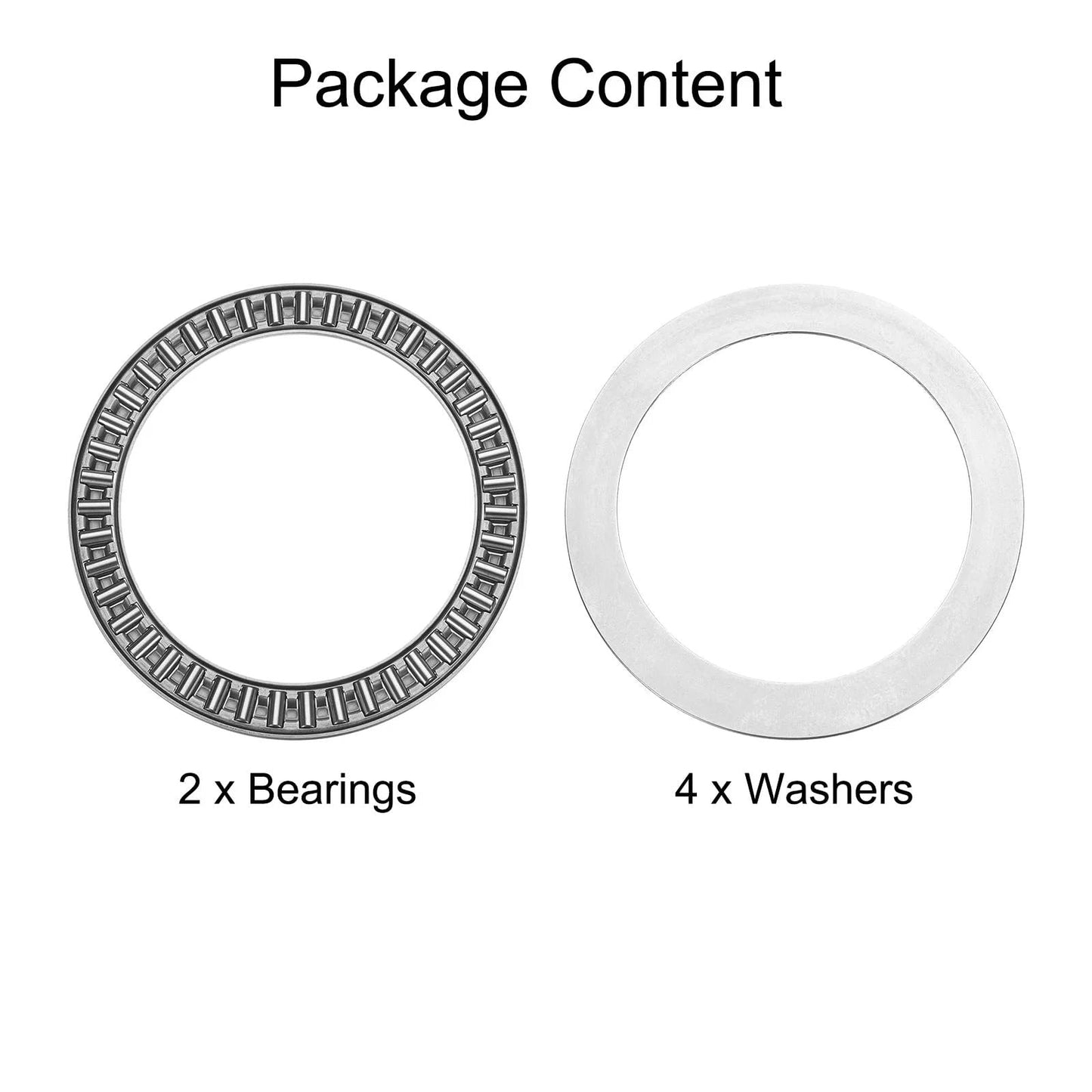 AXK80105 80x104x6mm Thrust Needle Roller Bearing Set With Washers Heat Resistant Chrome Steel Needles Heavy Duty Roller Bearing