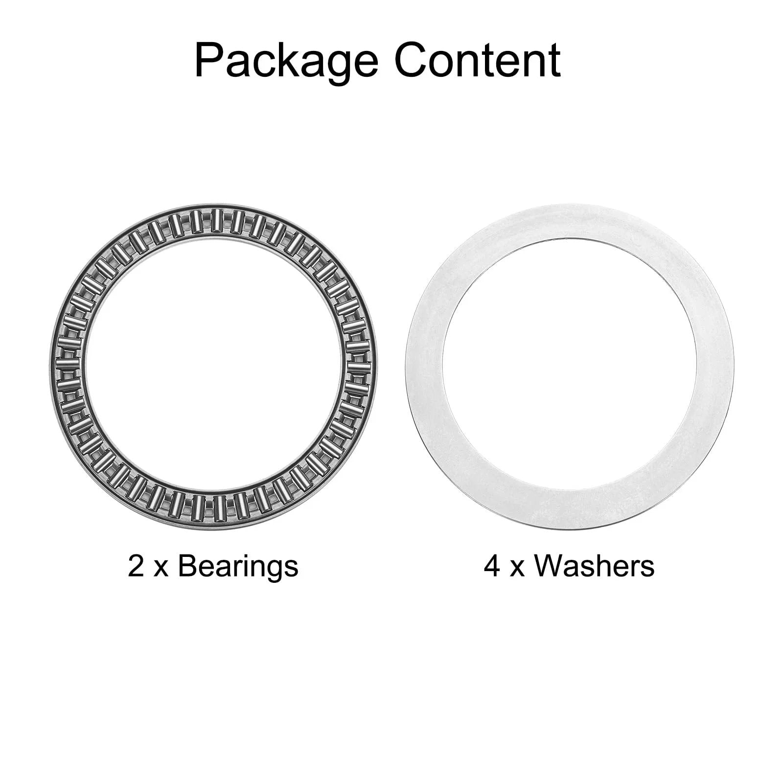 AXK80105 80x104x6mm Thrust Needle Roller Bearing Set With Washers Heat Resistant Chrome Steel Needles Heavy Duty Roller Bearing