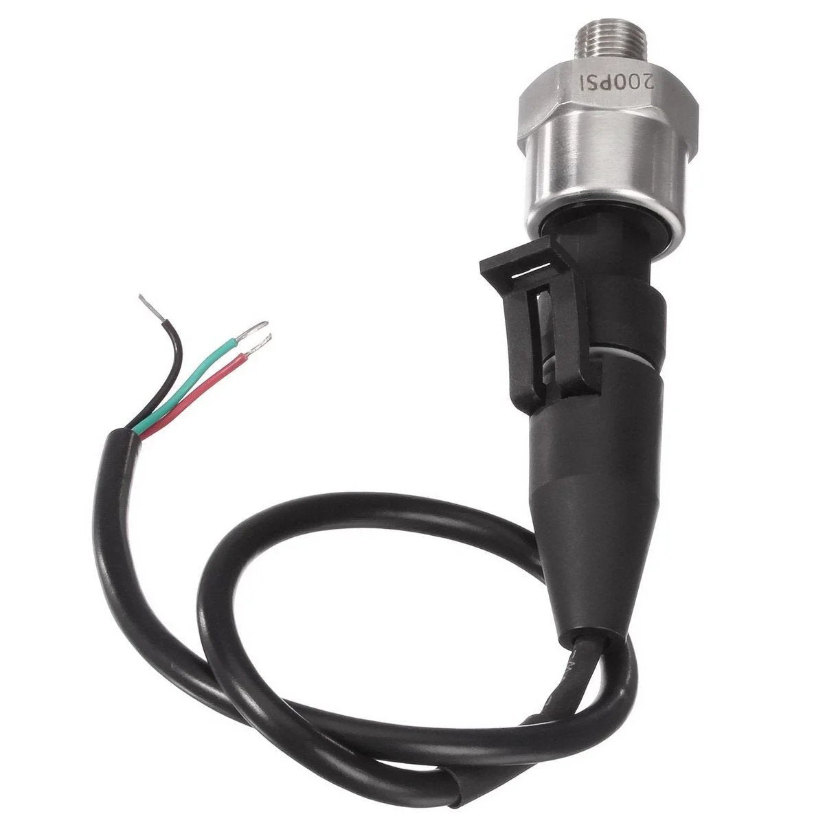 Stainless Steel 200 Psi Pressure Transducer Sensor For Oil Fuel Air Water One Eighth Inch NPT Thread With Connector Harness AUTEX