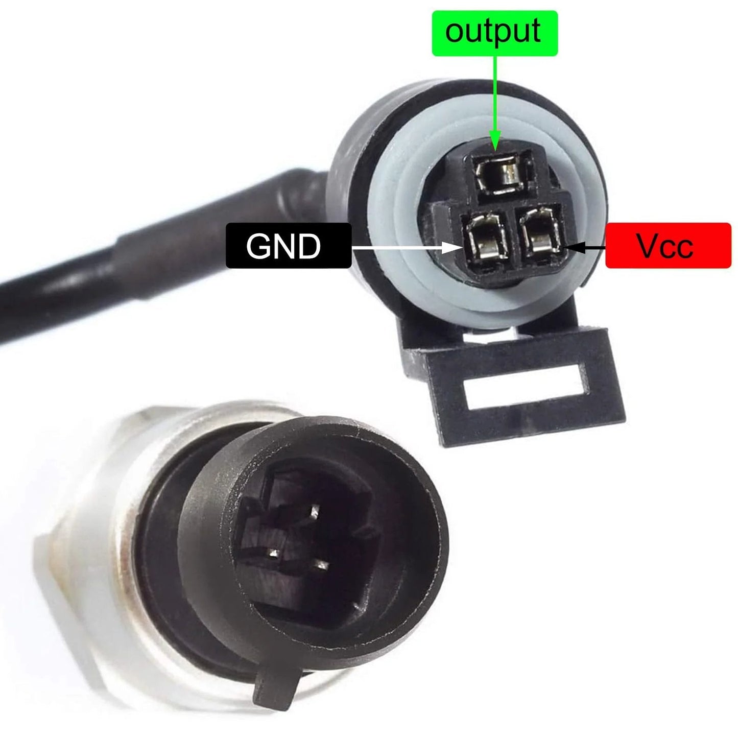 Connectors for Stainless Steel 200 Psi Pressure Transducer Sensor For Oil Fuel Air Water One Eighth Inch NPT Thread With Connector Harness