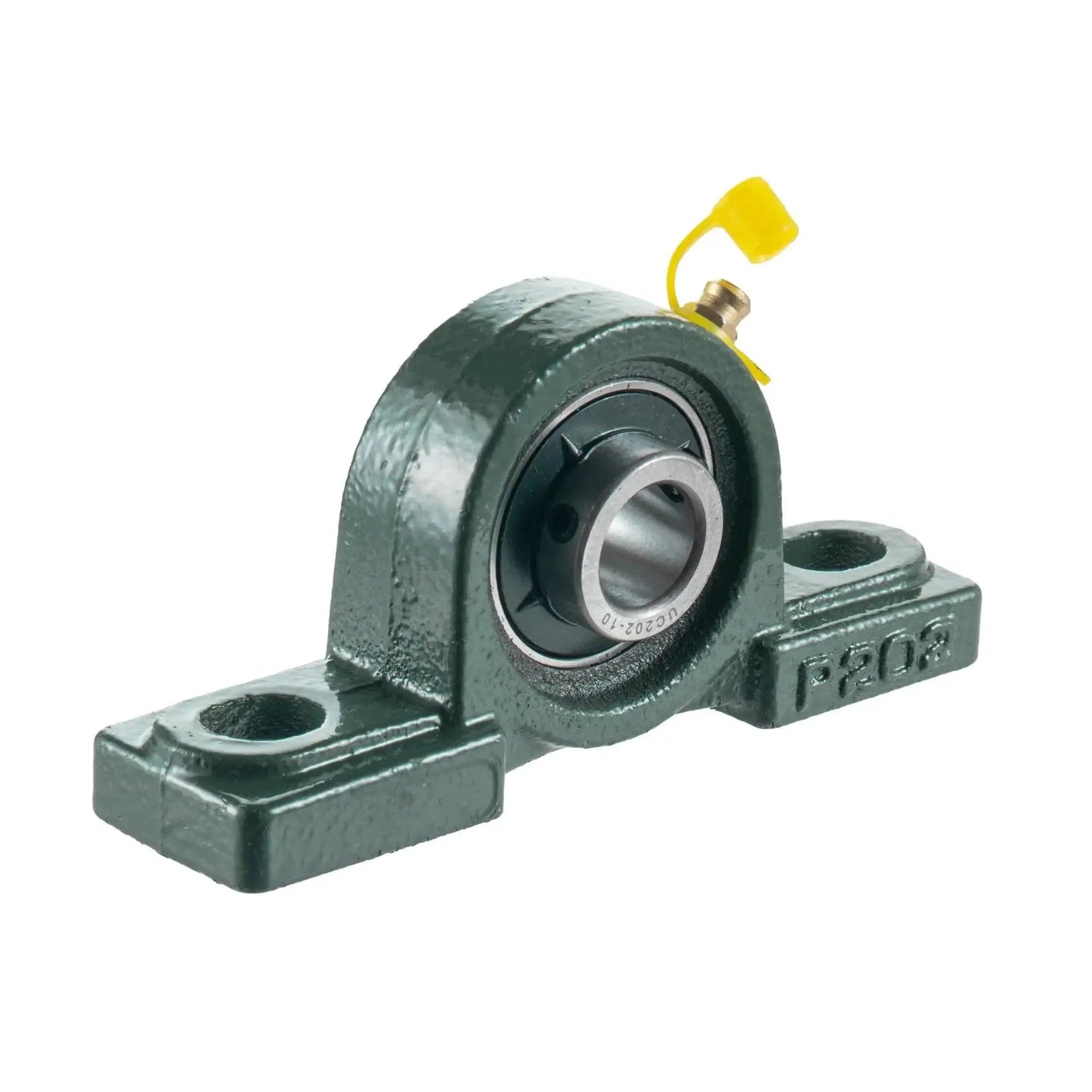 Two Pack UCP202 10 Pillow Block Bearing With Five Eighths Inch Bore And Set Screw Lock Heavy Duty Cast Iron Housing Chrome Steel Bearing