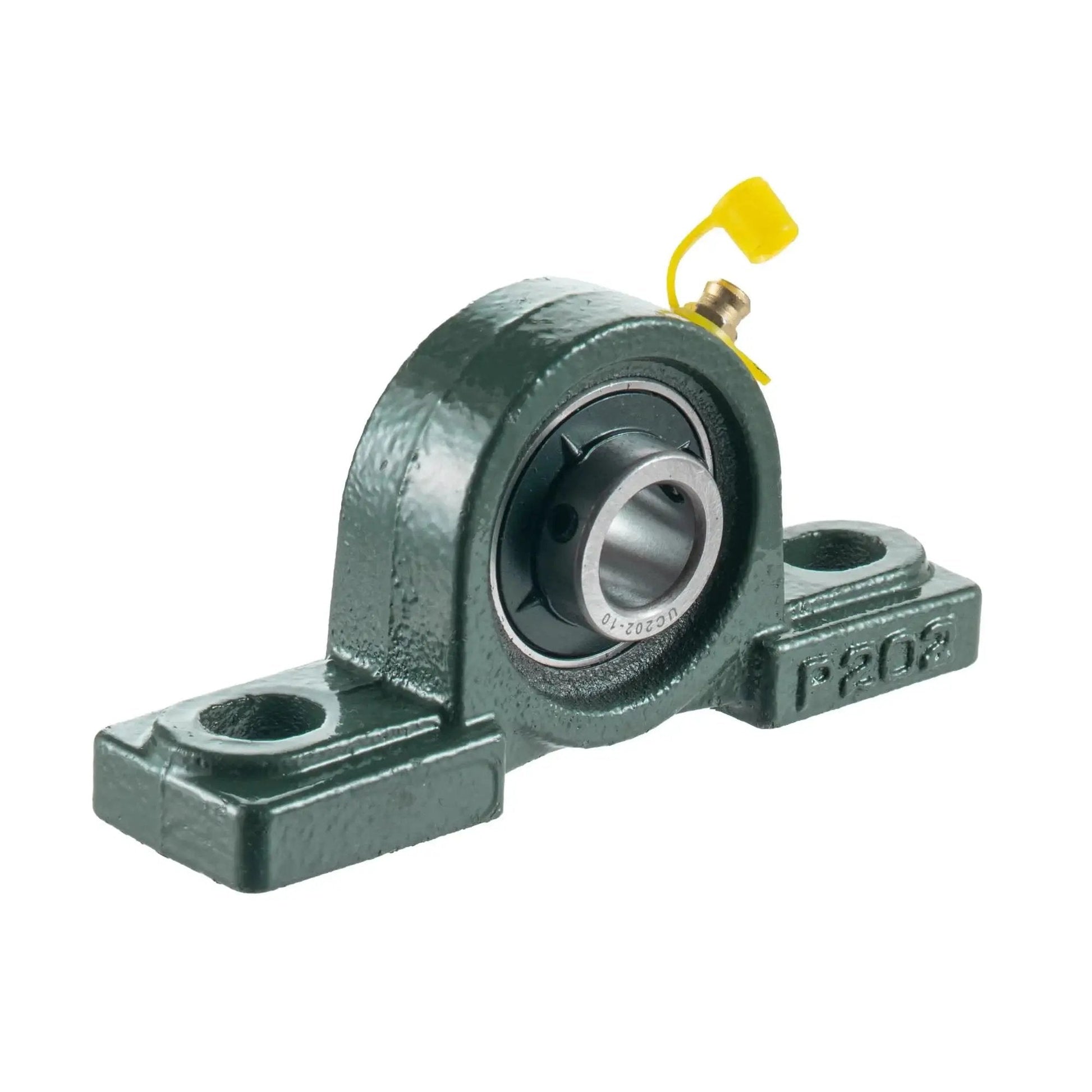 Two Pack UCP202 10 Pillow Block Bearing With Five Eighths Inch Bore And Set Screw Lock Heavy Duty Cast Iron Housing Chrome Steel Bearing