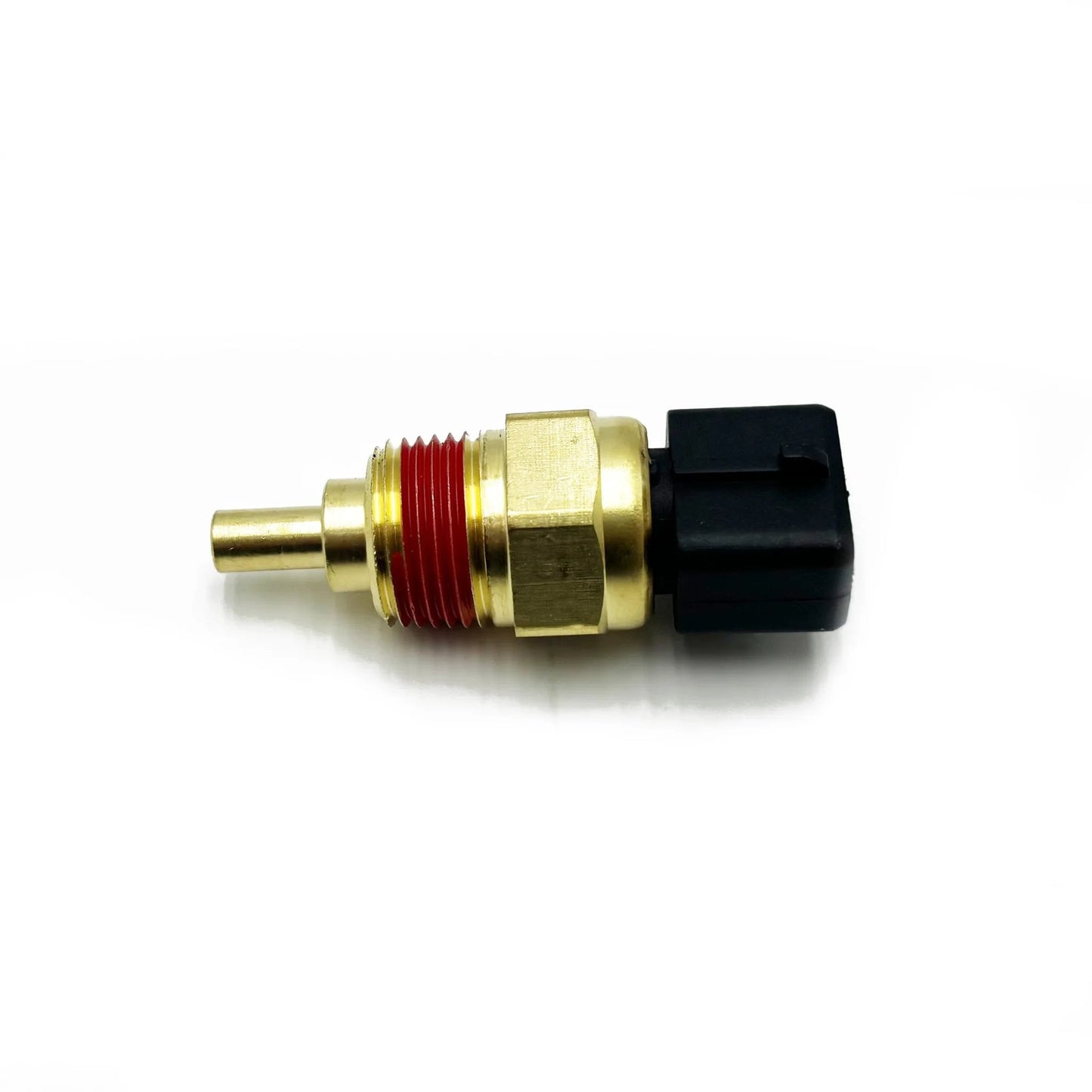 Engine Coolant Temperature Sensor Replacement For Hyundai Accent Elantra Sonata Tucson Elantra Coupe Elantra GT Azera Entourage Genesis Coupe And Kia Forte Rio Rondo Sedona Sorento Soul Spectra Direct Fit Plug-N-Play Replaces 39220-38030 OEM Quality, detailed view showing brass and plastic components.
