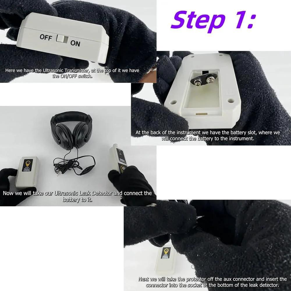 Step-by-step guide to setting up Ultrasonic Vacuum Leakage Detector for HVAC and Automotive Systems with 40KHz Transmitter by allsun.