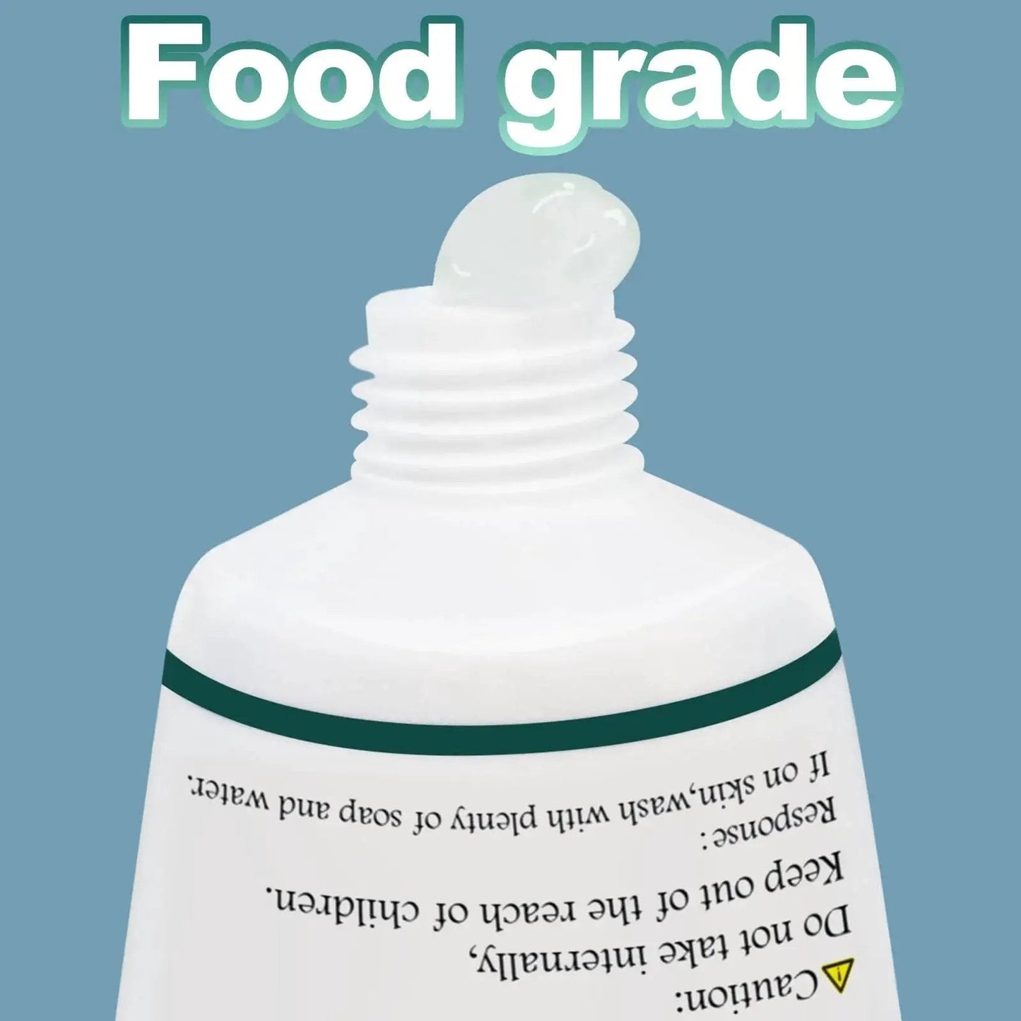 Food Grade Silicone Lubricant For Faucets Valves O Rings Plumbers Grease 1 Oz tube with silicone visible at the opening.