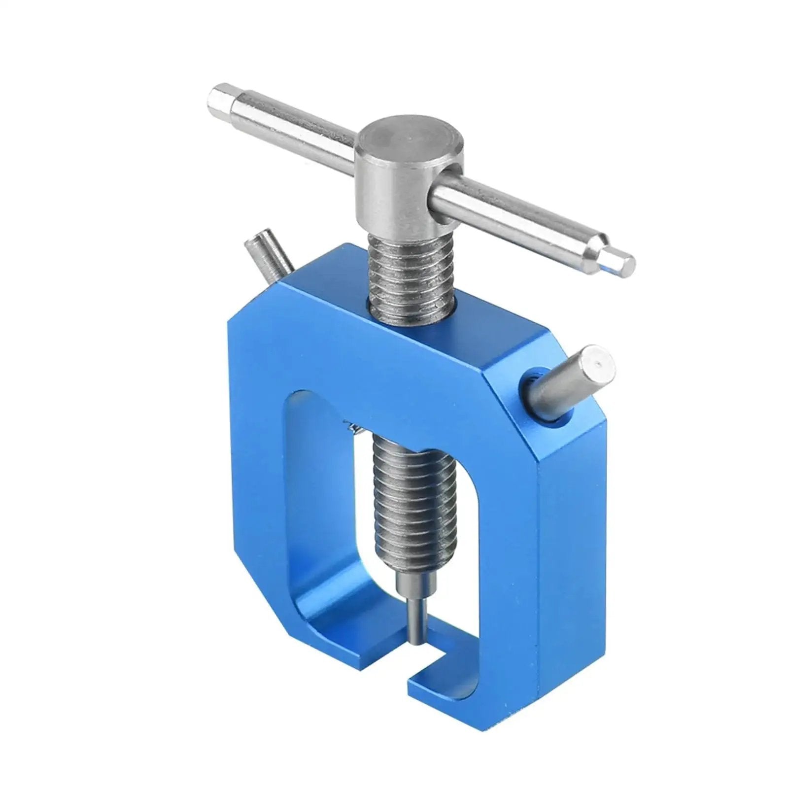 Mini RC Pinion Bearing Puller Stainless Steel Gear Puller For Small Gears, blue aluminum and stainless steel.