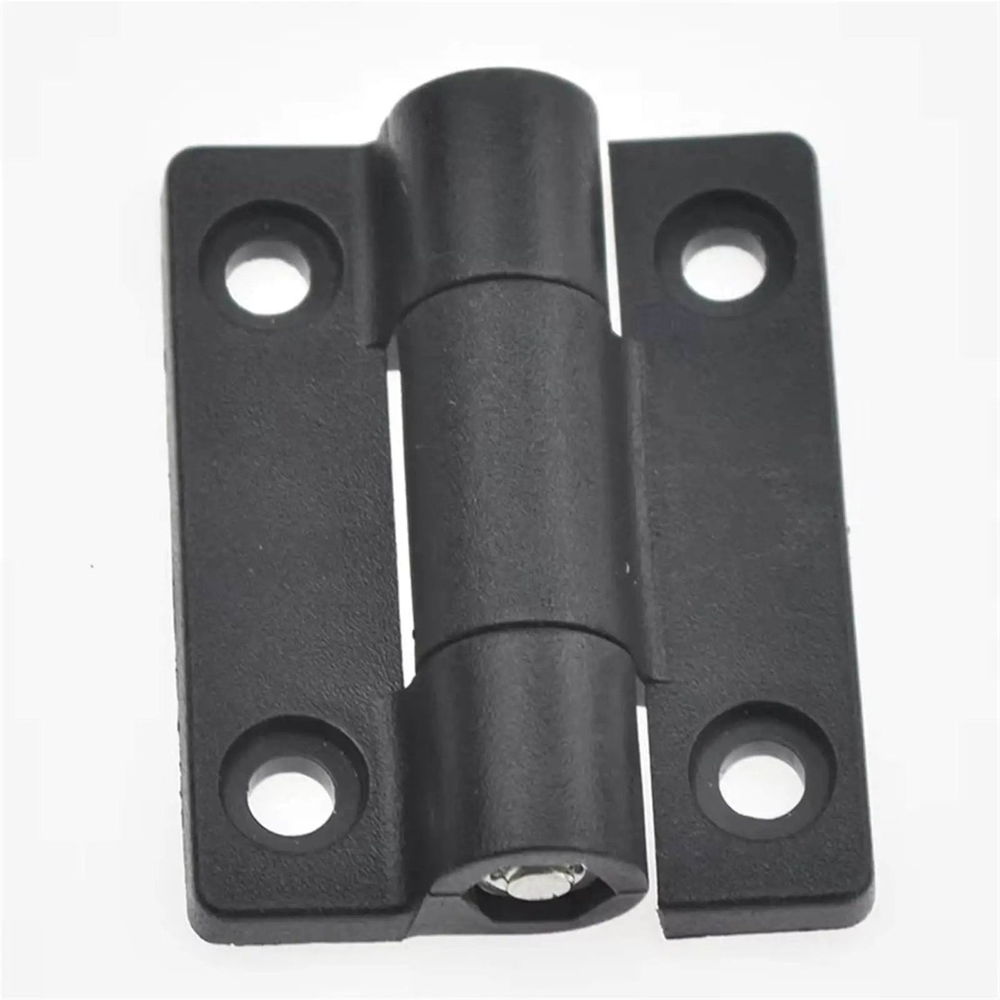 2 Pack Adjustable Torque Plastic Hinges Black Positioning Door Hinges 72x56x19mm durable cabinet and door hardware front view