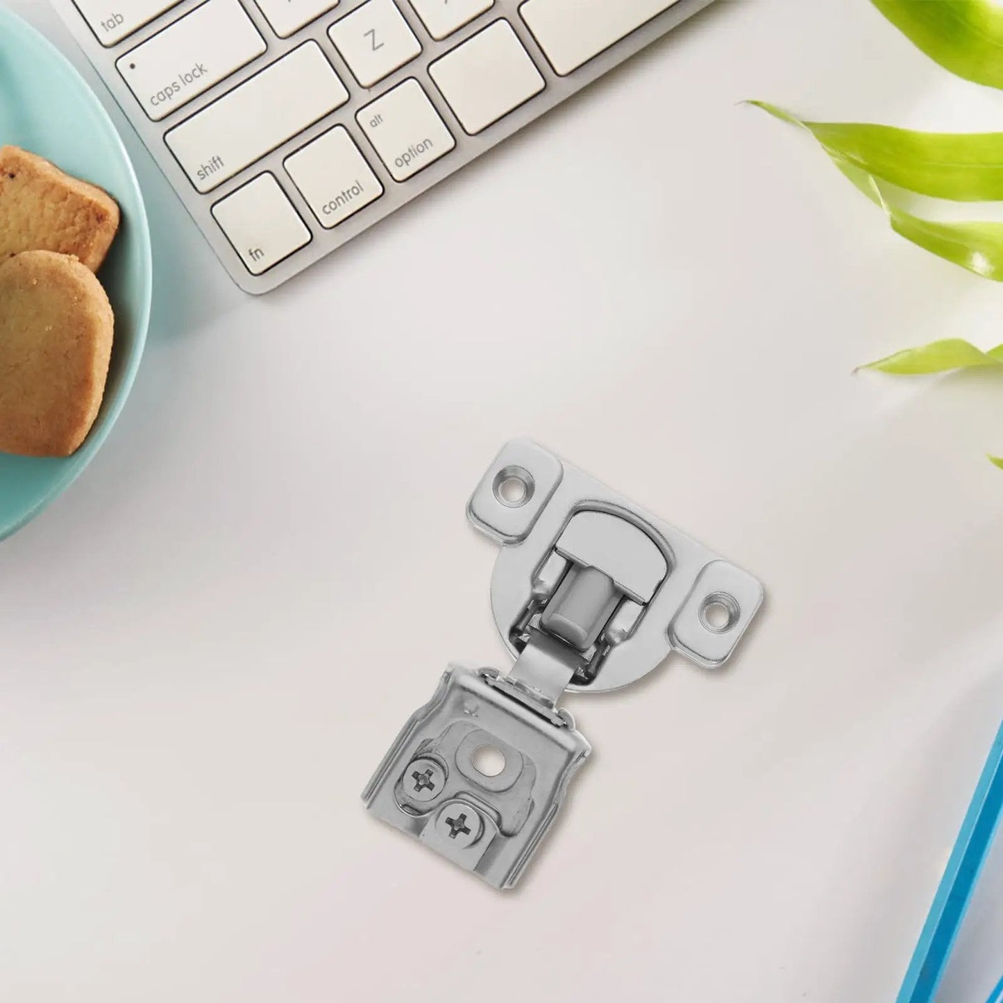 1 Inch Self Closing Cabinet Hinges For Full Overlay Concealed Soft Close Damping With Silent Hydraulic Mechanism on desk