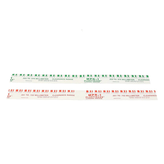 Plastigage 2 Piece Set For Measuring Engine Rod And Main Bearing Clearances Professional Grade Automotive Tool laid side by side.