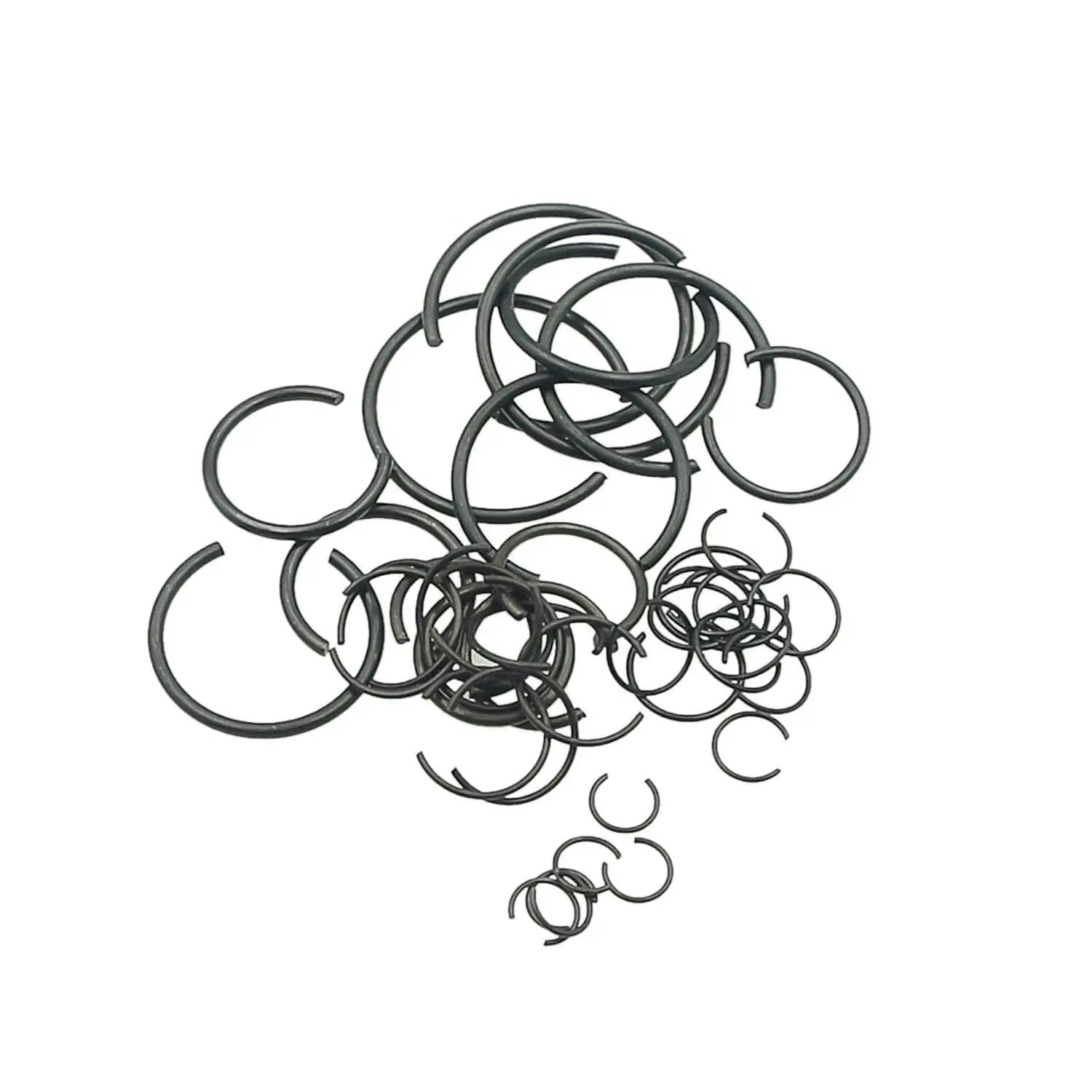 Pro Grade 310-Piece Round Wire C Clip Snap Ring Set, 14 Sizes For Holes 7mm To 30mm, Internal Retaining Rings Kit in carbon steel