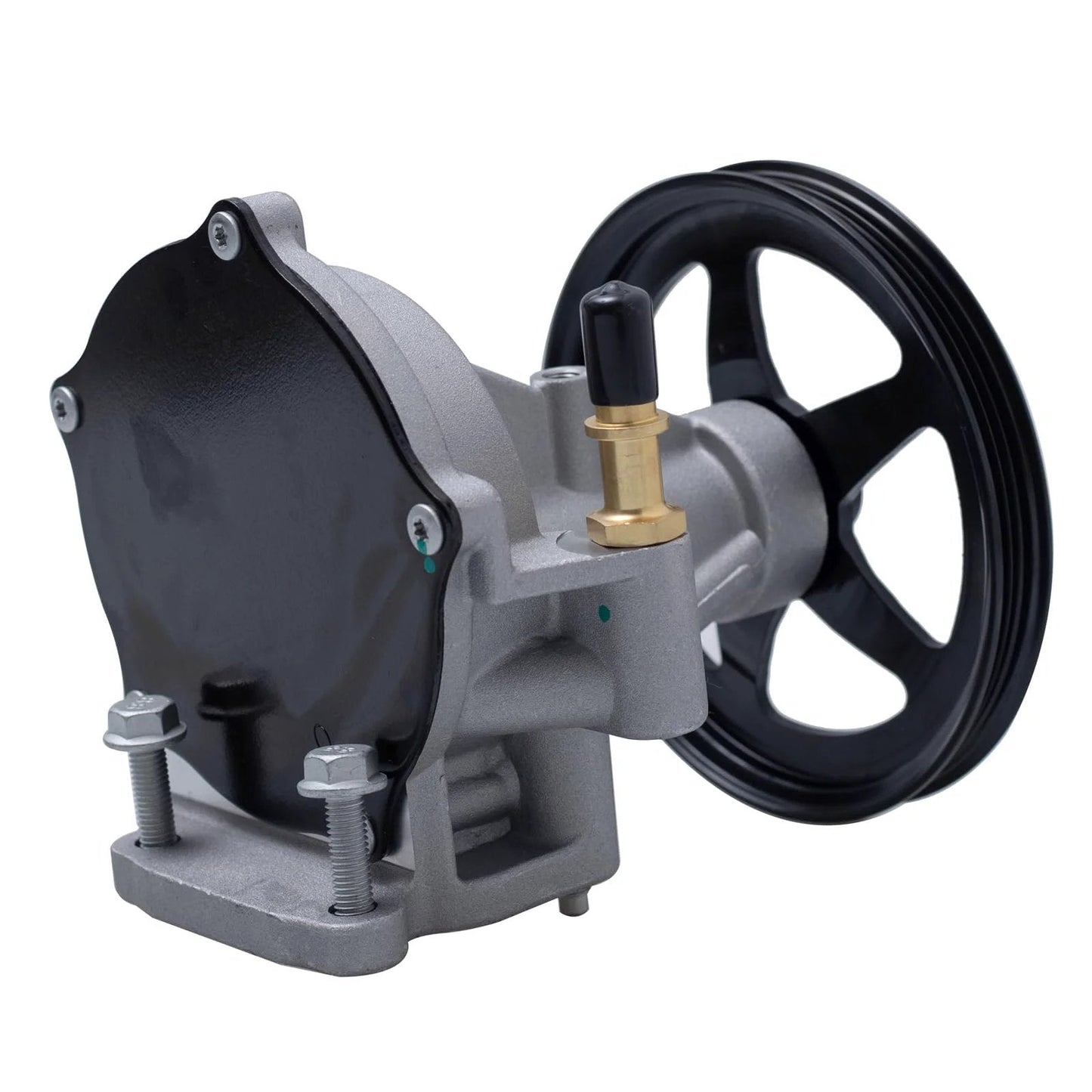 Brake Vacuum Pump Compatible With 2014-2018 Chevy Silverado 1500, 2015-2020 Suburban Tahoe, side view with pulley