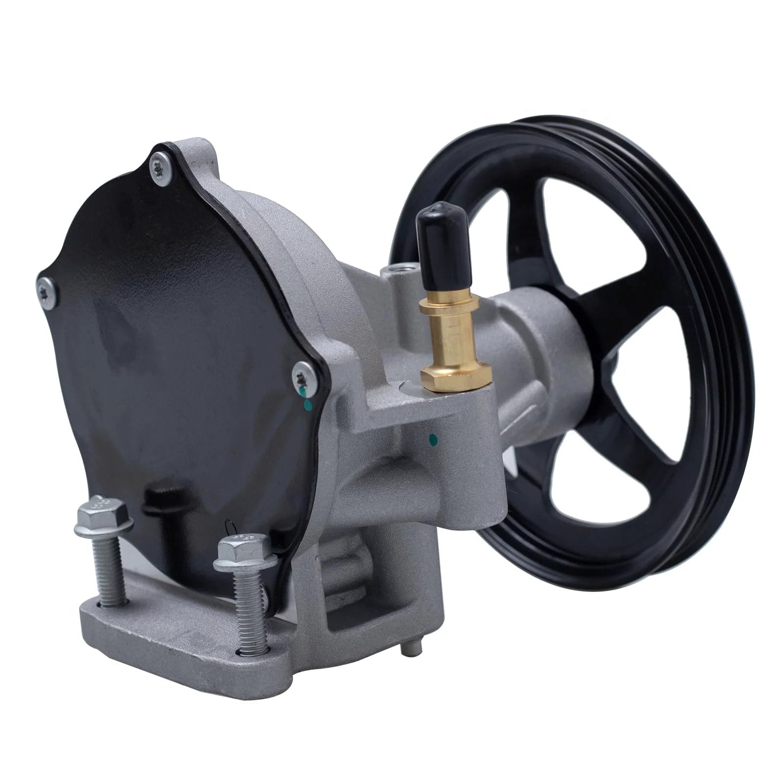Brake Vacuum Pump Compatible With 2014-2018 Chevy Silverado 1500, 2015-2020 Suburban Tahoe, side view with pulley