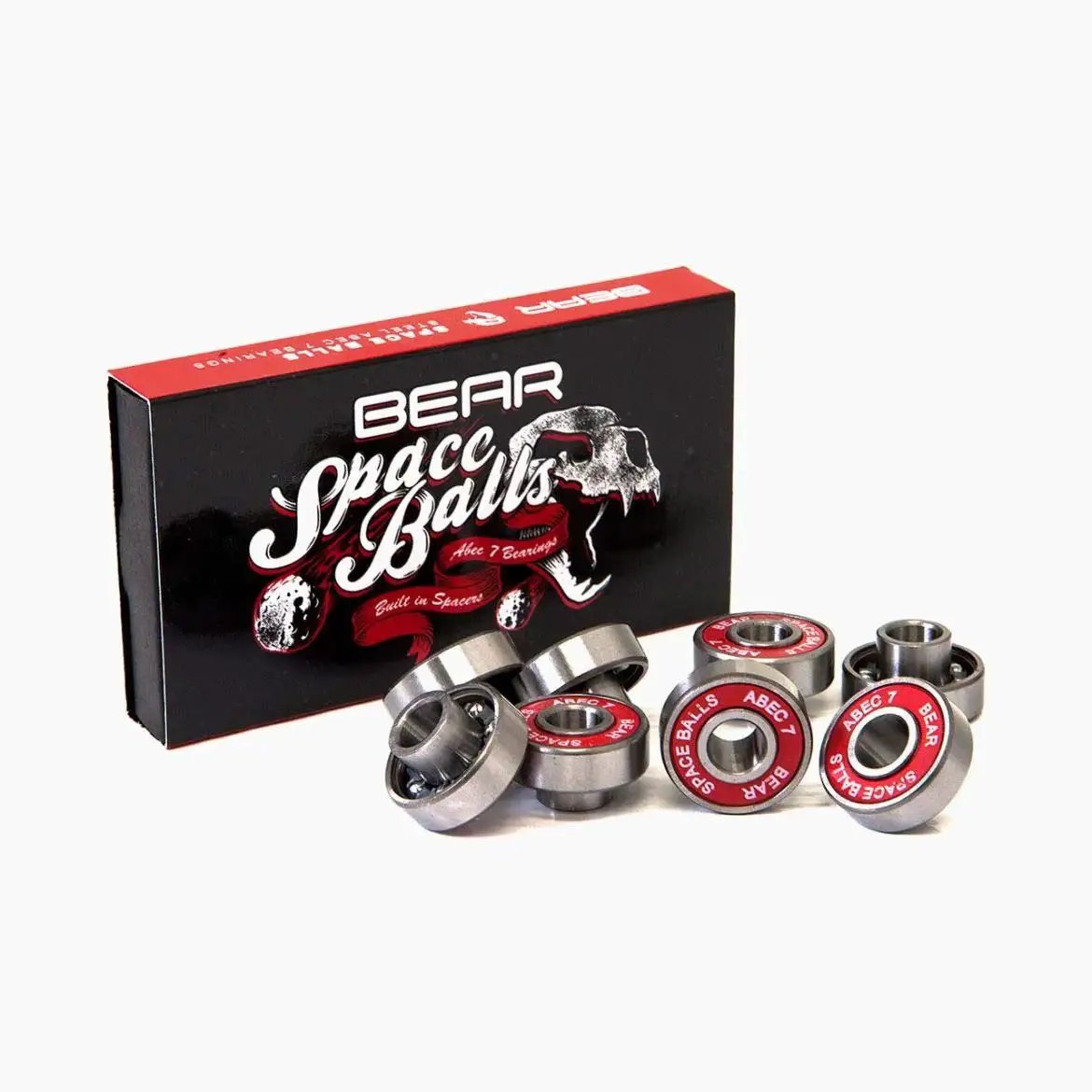 Spaceballs 8mm Bearings Set Of 8 With Built In Spacers And Speed Rings For Smooth Durable Performance At Half The Ceramic Cost