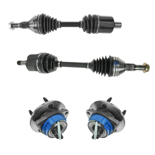 Front CV Axle Assemblies And Wheel Bearing Hub Kit 4 Piece Replacement For Buick Park Avenue 1997 2004 Riviera components image.