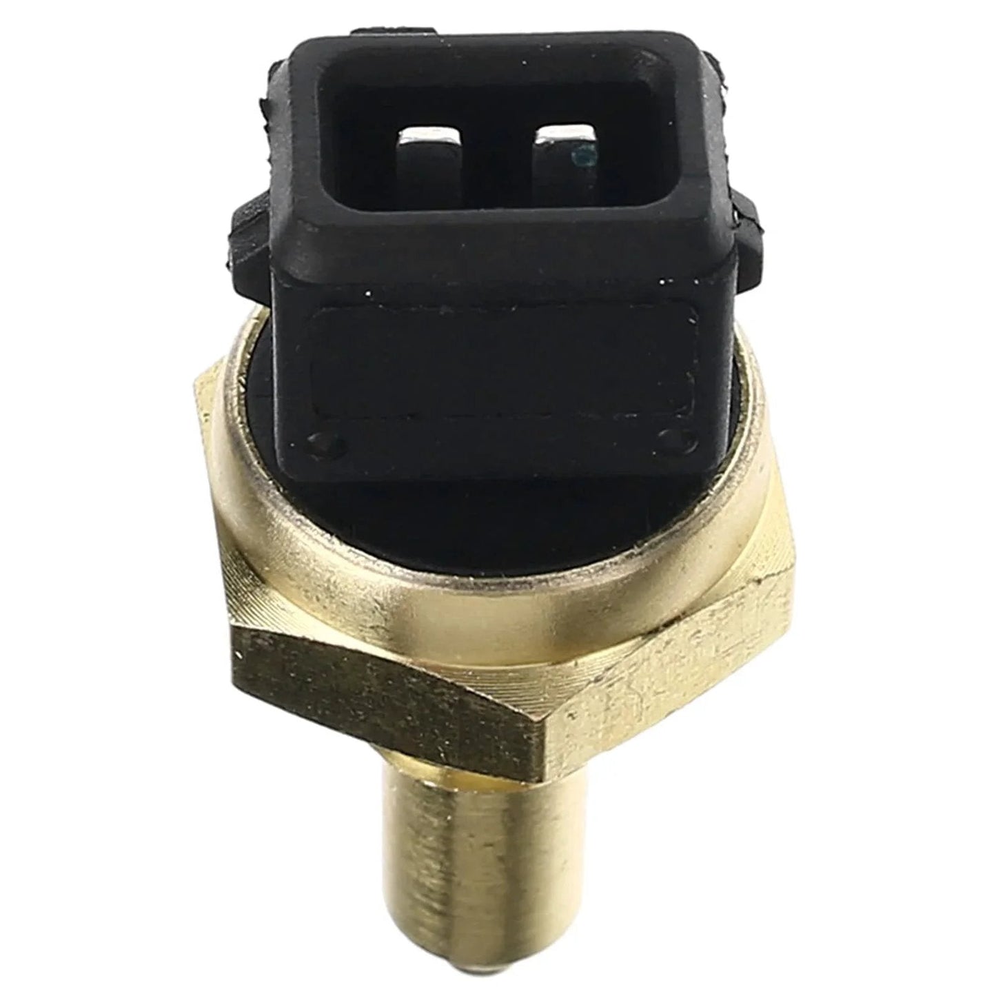 Close-up of Premium Coolant Temperature Sensor Direct Fit For BMW 128i 135i 228i 320i 325i 328i 428i 435i 528i 535i 550i 640i 740i 750i 760Li X1 X3 X4 X5 X6 Z3 Z4 M5 M6 And Land Rover Freelander APremium with connector and brass housing
