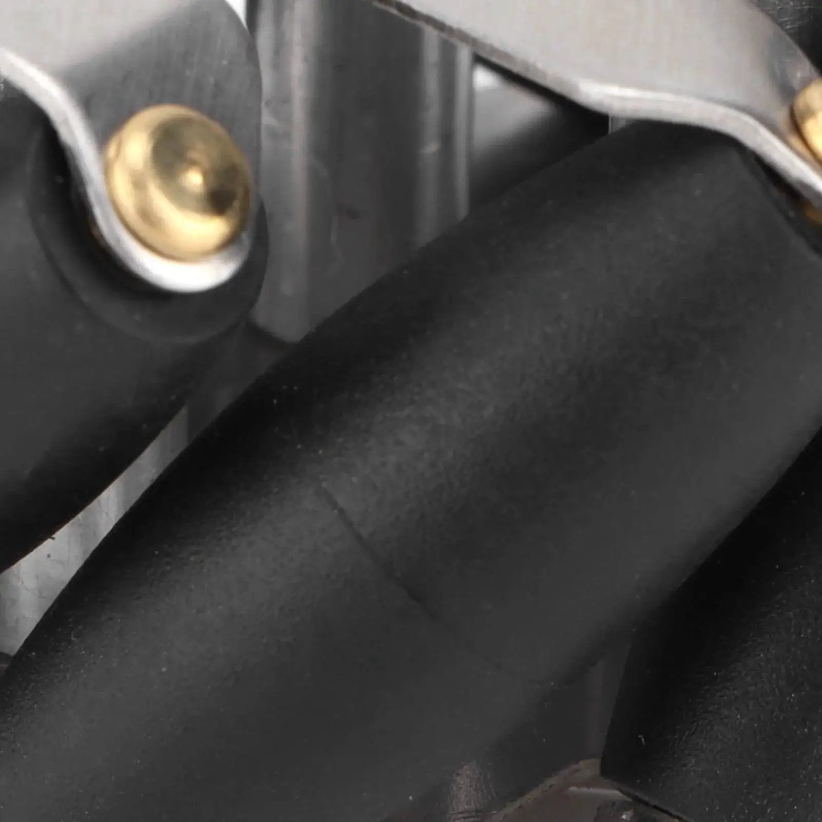 Close-up of Four Pieces 48mm Steel Mecanum Wheels Set For Robot Car 14209 with TPR rollers and metal frame.