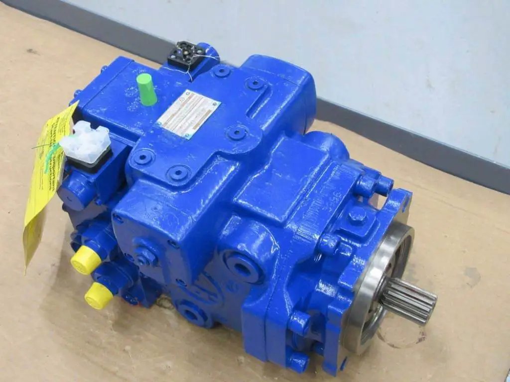 Rexroth Bosch AA4V71EL2 Axial Piston Pump PN AA4V71EL2CR202010S043A489 with two wire connectors, three blades visible