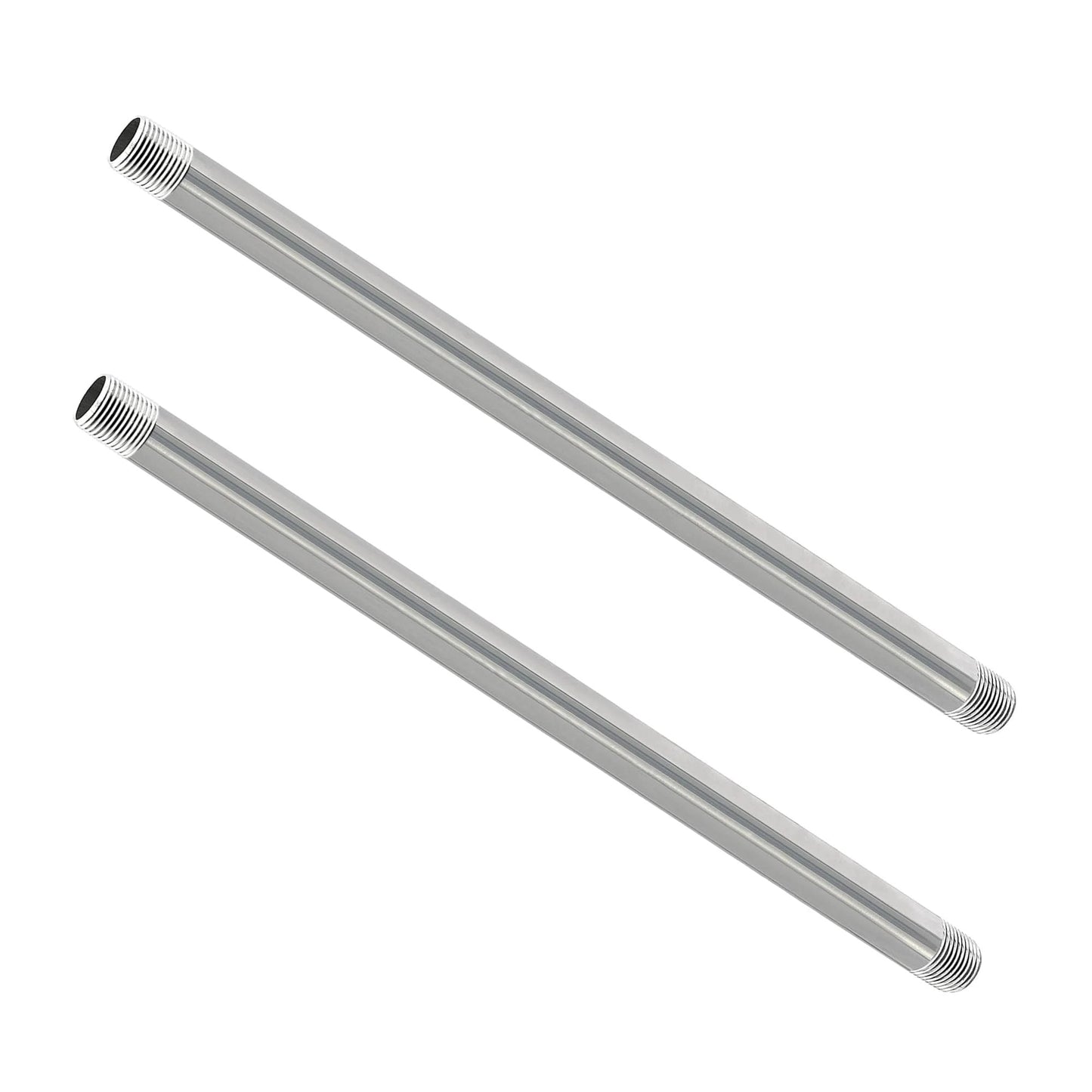Heavy Duty GeilSpace Half Inch NPT Stainless Steel Pipe Nipples, Eighteen Inches Long, Set Of Two, 304 Stainless Steel, Rust Proof And Corrosion Resistant