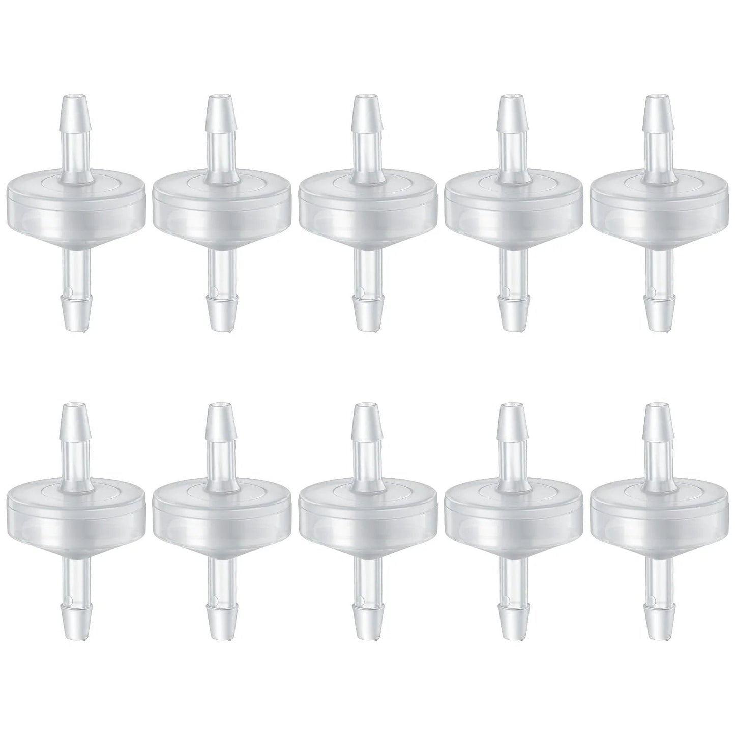 10 Pack One Eighth Inch Plastic Check Valve One Way Hose Barb Non Return For Water Fuel Oil Air Gas Three Millimeter