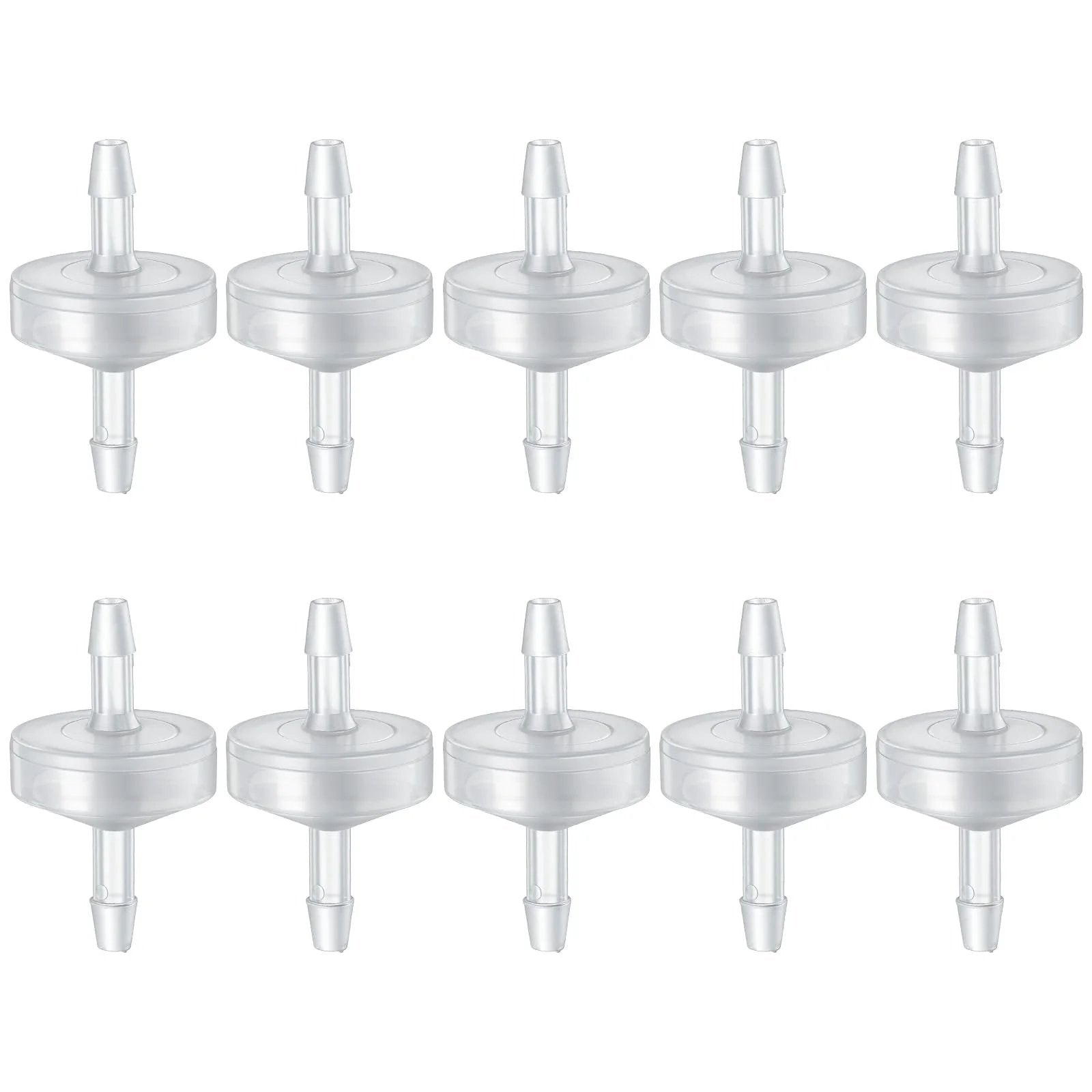 10 Pack One Eighth Inch Plastic Check Valve One Way Hose Barb Non Return For Water Fuel Oil Air Gas Three Millimeter
