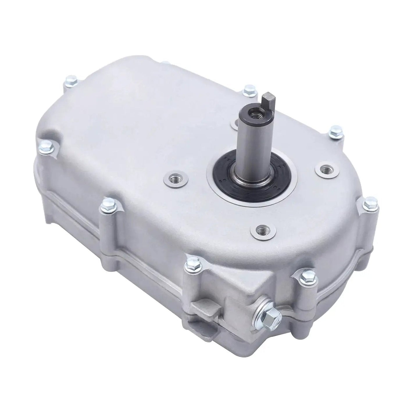 Side view of Two To One Gear Reduction Box With Built In Clutch For Honda GX270 13HP Engine, compact iron-aluminum housing, rugged design.