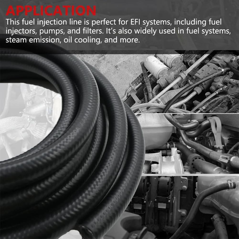 Three Quarter Inch Push On Fuel Line Hose NBR For Gas Diesel Biodiesel Engine Oil And Hydraulic Fluid, 10 Ft Length