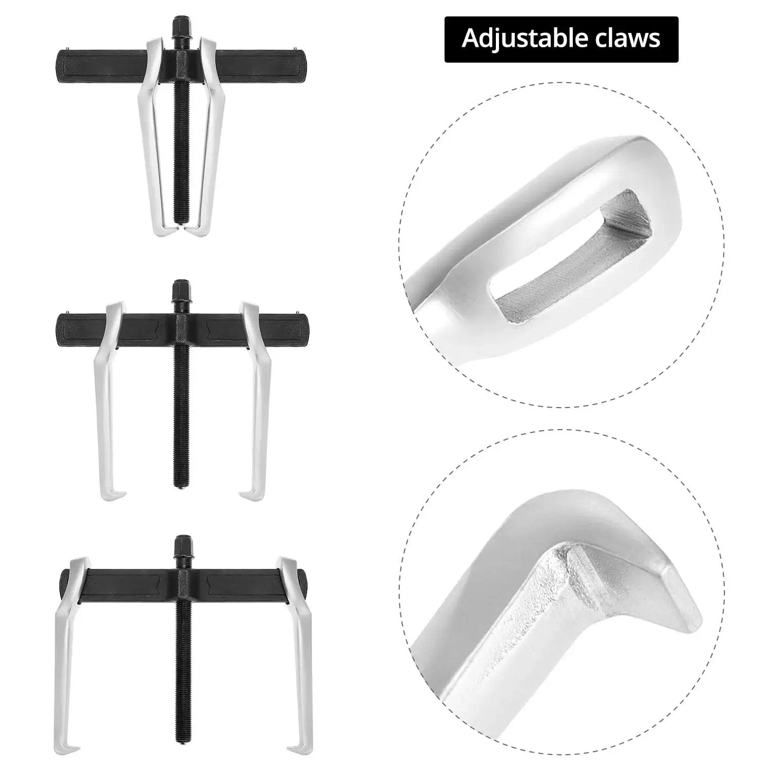 Two Jaw Gear Puller 8 Inch Heavy Duty Claw Puller For Pulleys Flywheels Bearings And Hubs In Chrome Vanadium Steel with adjustable claws