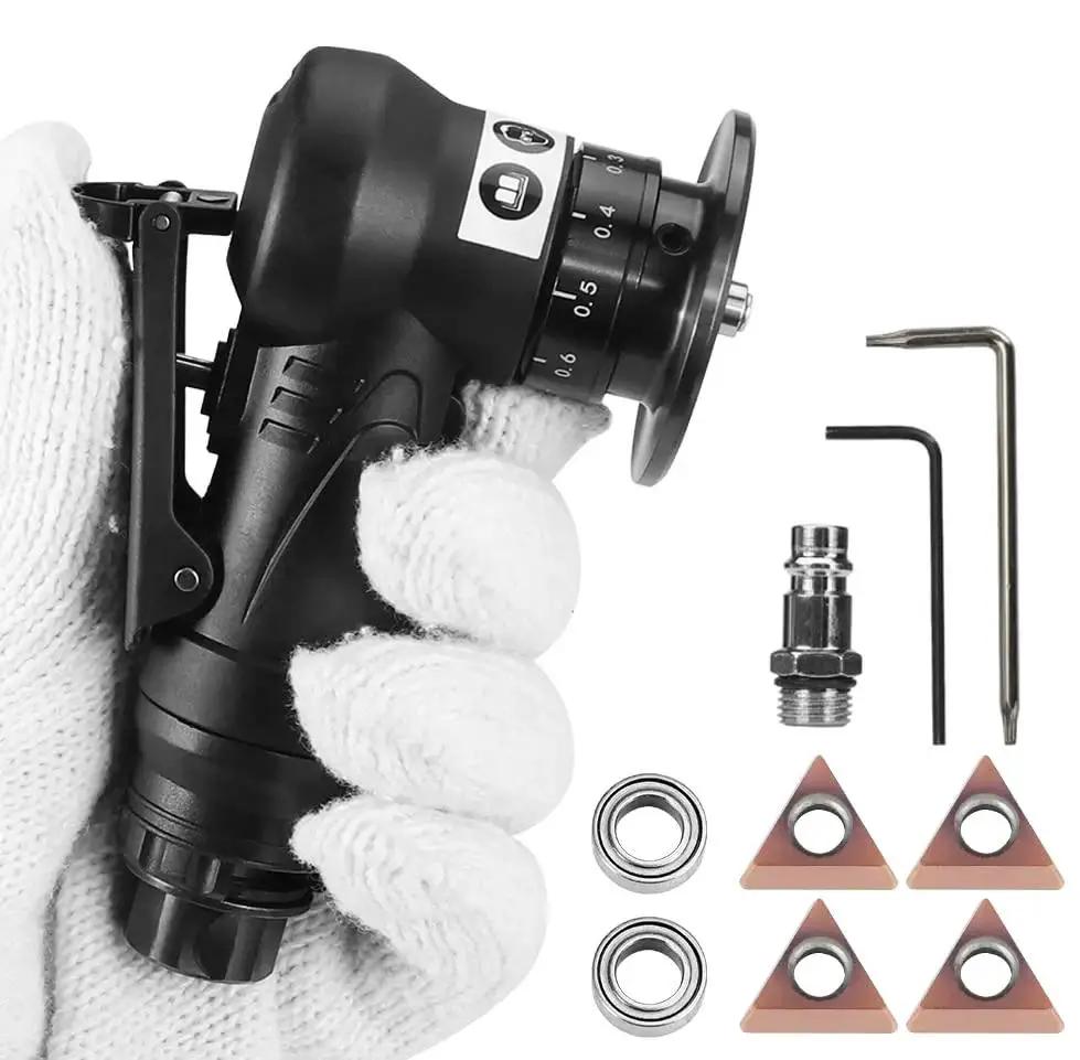 Mini Pneumatic Chamfering Tool For Fast Metal Deburring And Beveling, Portable Handheld Air Chamfer Tool With accessories