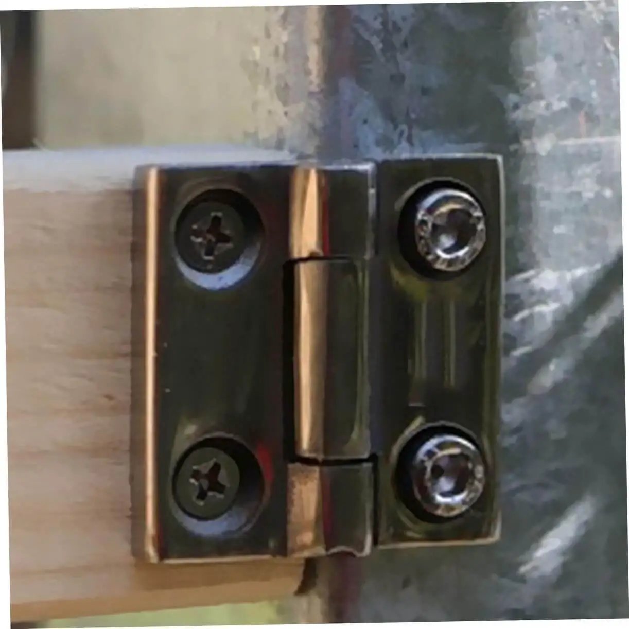 Close-up of Heavy Duty 304 Stainless Steel Door Hinges Two Pack Industrial Grade Adjustable Cabinet and Door Hinges for Wood Furniture with smooth operation.