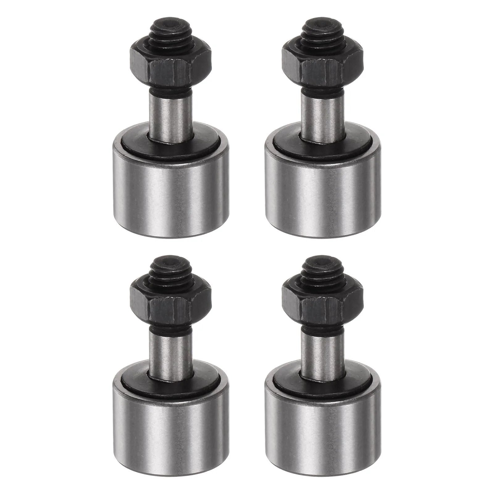 Cam Follower Needle Roller Bearing Set CF6 KR16 4 Pack M6x1 Thread 16mm Roller Diameter Stud Type 9mm Width Total Length About 29mm High Load 270kgf Static 170kgf Ideal For Miniature Track Roller Applications