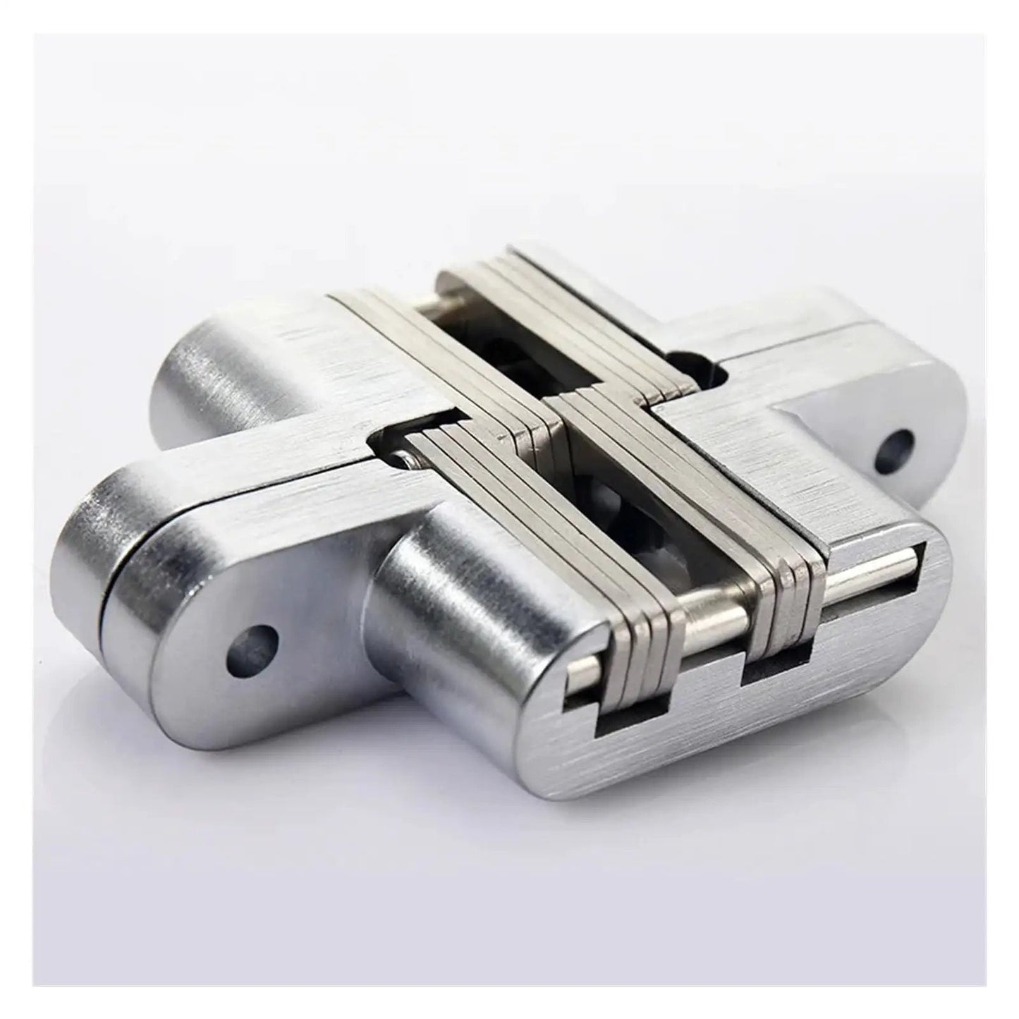 Stainless Steel Built Tough Heavy Duty Commercial Door Hinge Set With 180 Degree Concealed Hinge And Quiet Built In Sliding Bearings, side view.