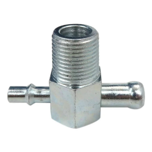 Upgraded Universal Vacuum Fitting For 3/8 NPT Intake Manifolds Connects 3/8 To 3/8 And 1/4 Nipples Zinc Plated Steel