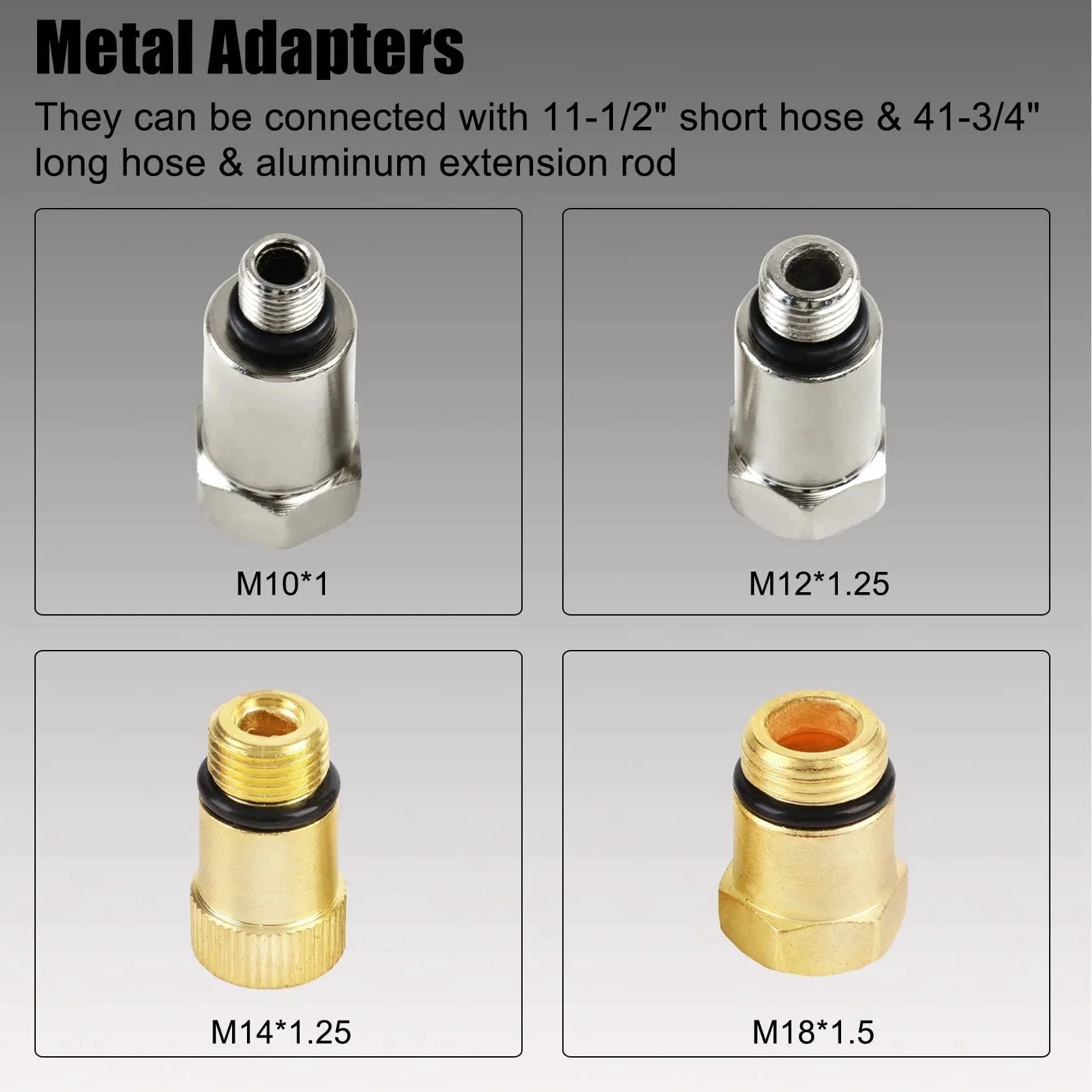Metal adapters for Leak Down Tester Kit For Cars And Small Engines With Dual Gauge Pressure Readout Garage Grade Extension Rods And 3 In 1 Cylinder Diagnostic Tool For Accurate Compression Checks And Leakage Rate Testing Blue.