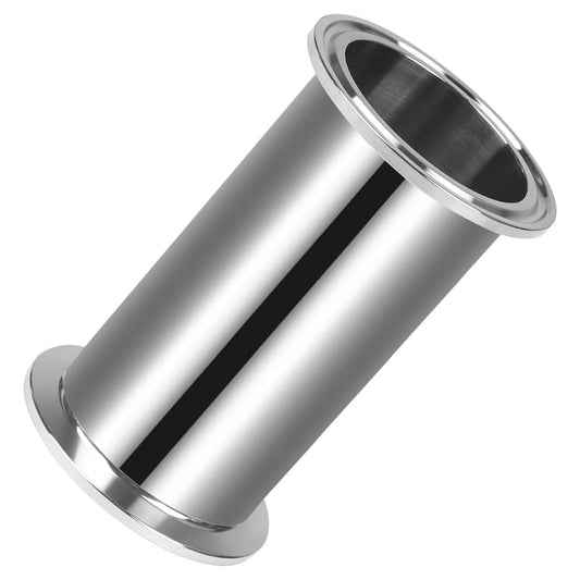 2 Inch Sanitary Tri Clamp Tube Stainless Steel Spool Tube 4 Inch Length Clamp End OD 50.5mm 304 Grade Stainless Steel Seamless Round Tubing For Dairy Beverages And Microbrewery Systems