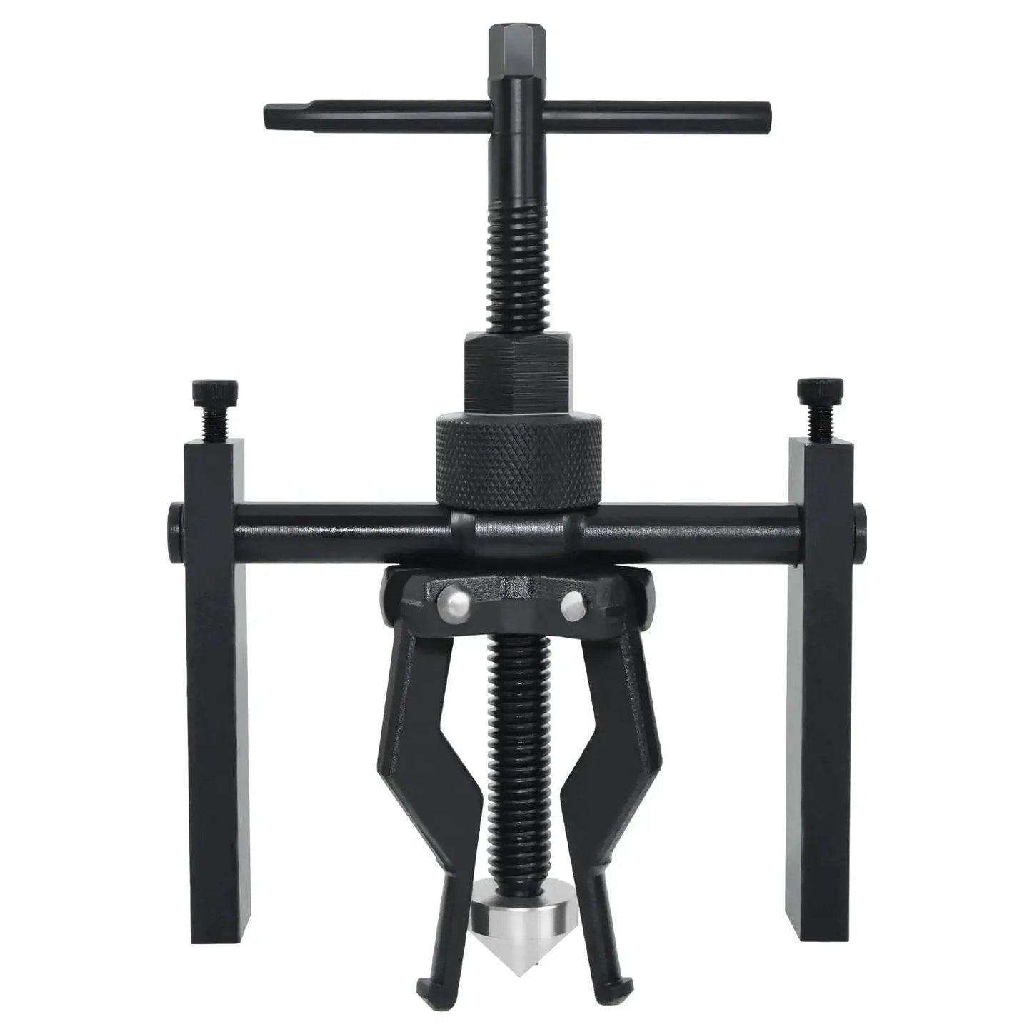 3 Jaw Inner Bearing Puller Gear Extractor for Motorcycle Car SUV, carbon steel, front view, showing 3-jaw mechanism and handle