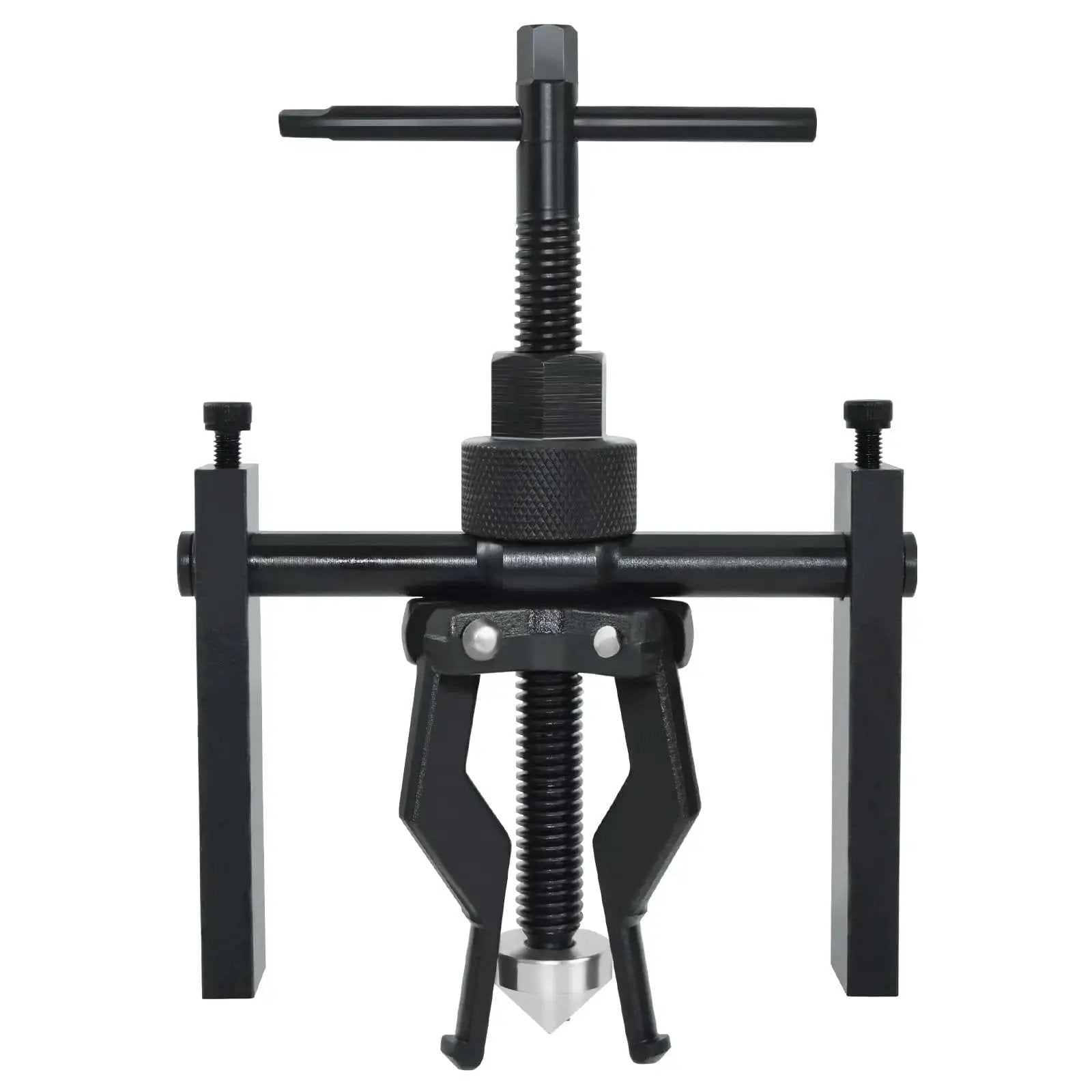 3 Jaw Inner Bearing Puller Gear Extractor for Motorcycle Car SUV, carbon steel, front view, showing 3-jaw mechanism and handle