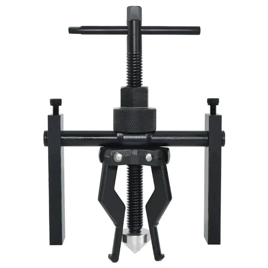 3 Jaw Inner Bearing Puller Gear Extractor for Motorcycle Car SUV, carbon steel, front view, showing 3-jaw mechanism and handle