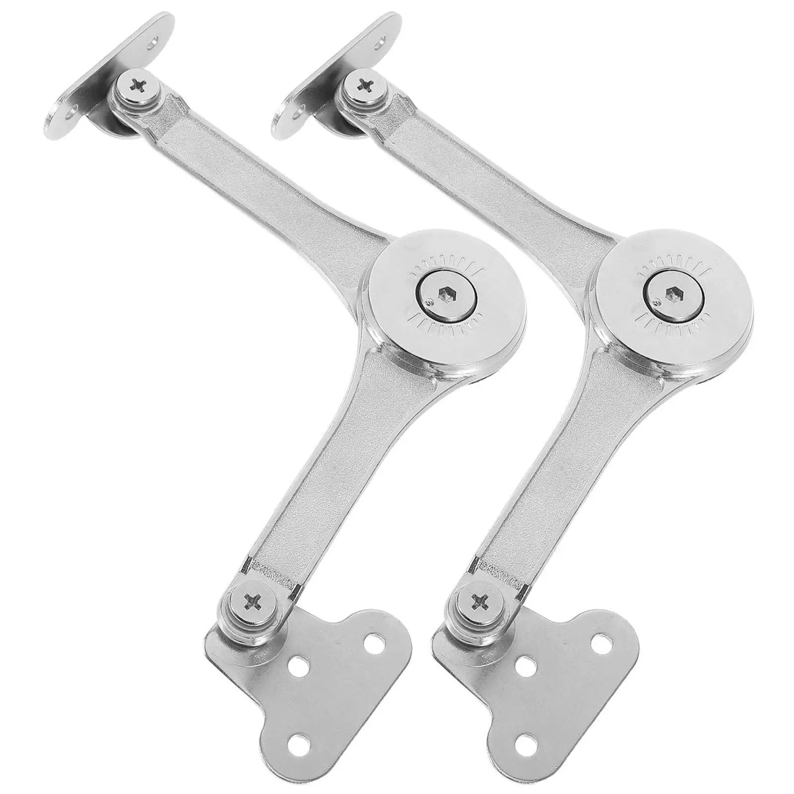 Soft Close Cabinet Door Hinges With Lift Stay Support And Hydraulic Damper, 2 Pack, Adjustable Furniture Hinges