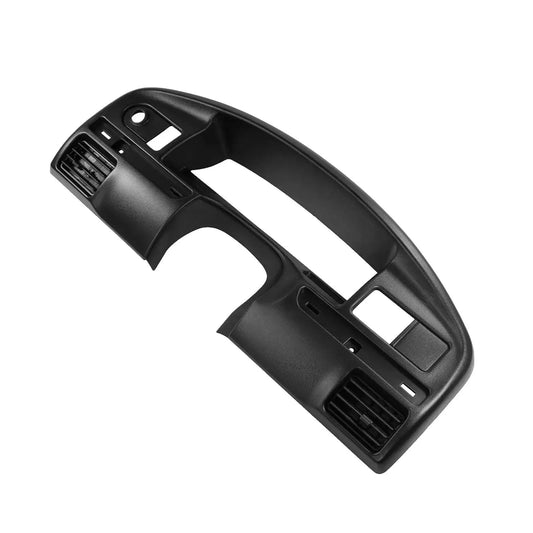 Diesel Instrument Dash Cluster Bezel for 1994-1997 Ford F-250 F-350 Super Duty, black ABS plastic, top view