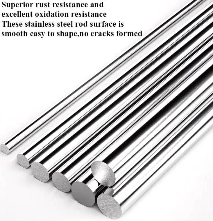 304 Stainless Steel Round Rod 3mm Diameter 405mm Long 16 Inch Solid Shaft Bar For DIY Craft CNC Machining Projects Pack Of Ten