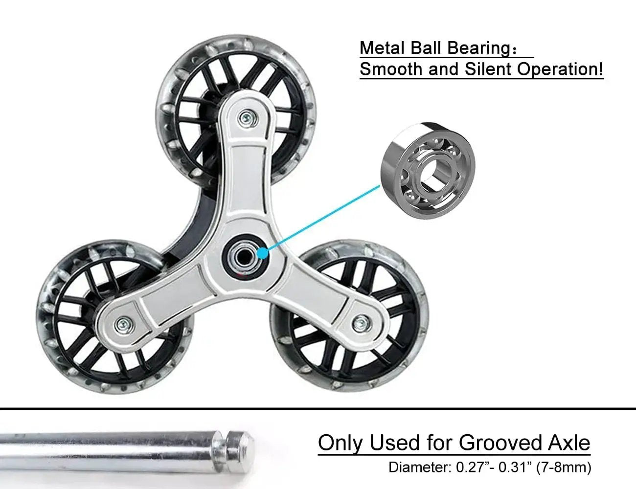 Replacement Stair Climbing Wheels For Shopping Cart And Laundry Trolley, Triangle Rubber Wheels For Foldable Cart, Smoother Operation