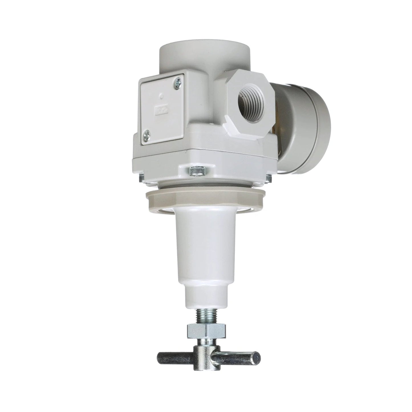 Heavy Duty Air Pressure Regulator With T Handle And Gauge For 3/8 Inch NPT, 0 To 150 PSI Regulation, 250 PSI Max, 110 SCFM At 90 PSI