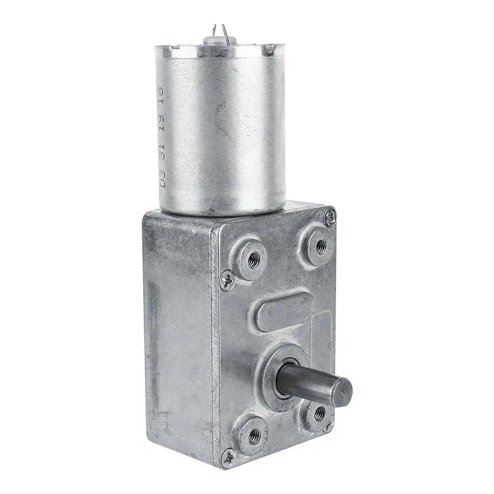 Reversible Worm Gear DC 12V Drive Motor With Self Locking Reduction, Great For Windows And Door Openers, 40 RPM High Torque Gearbox.
